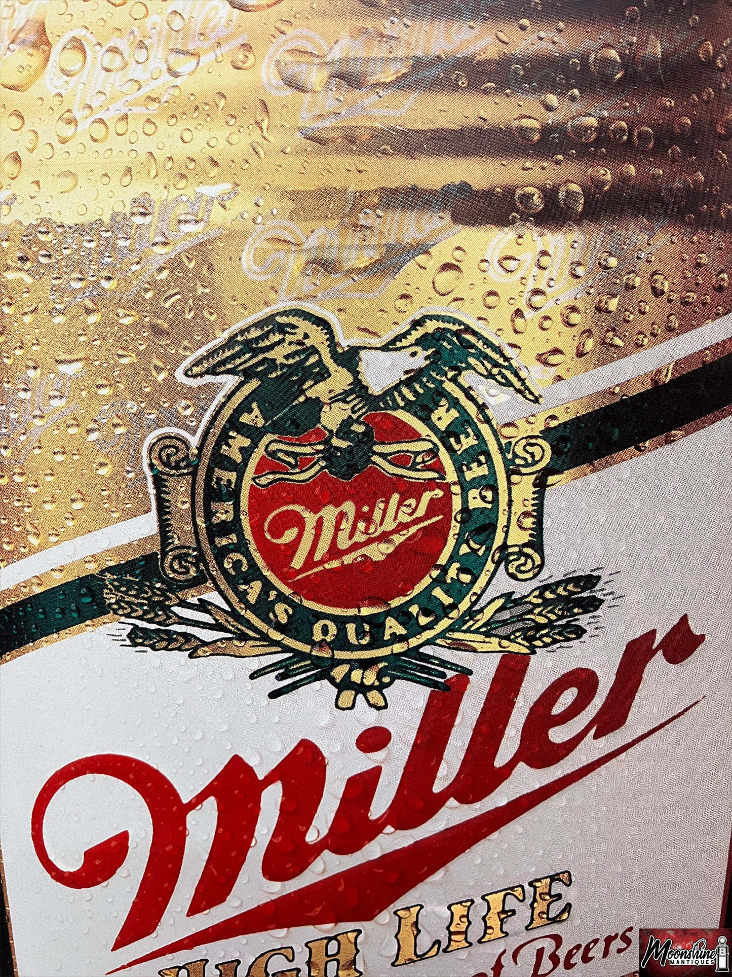 Vtg. MILLER HIGH LIFE Beer Can Bar Sign - Free Shipping!