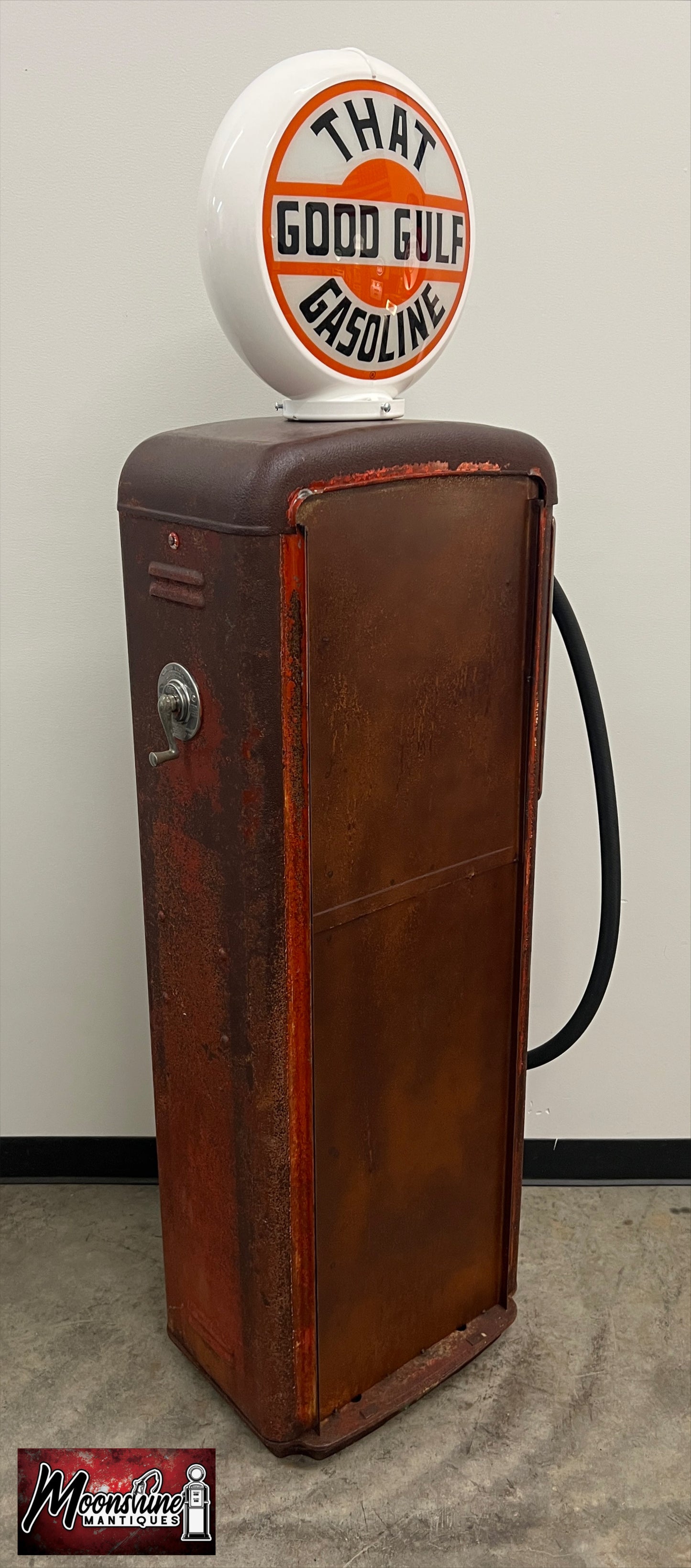 Rustoration 1950’s GOOD GULF GASOLINE Gilbarco Gas Pump w/ Custom Shelves - Free Shipping!