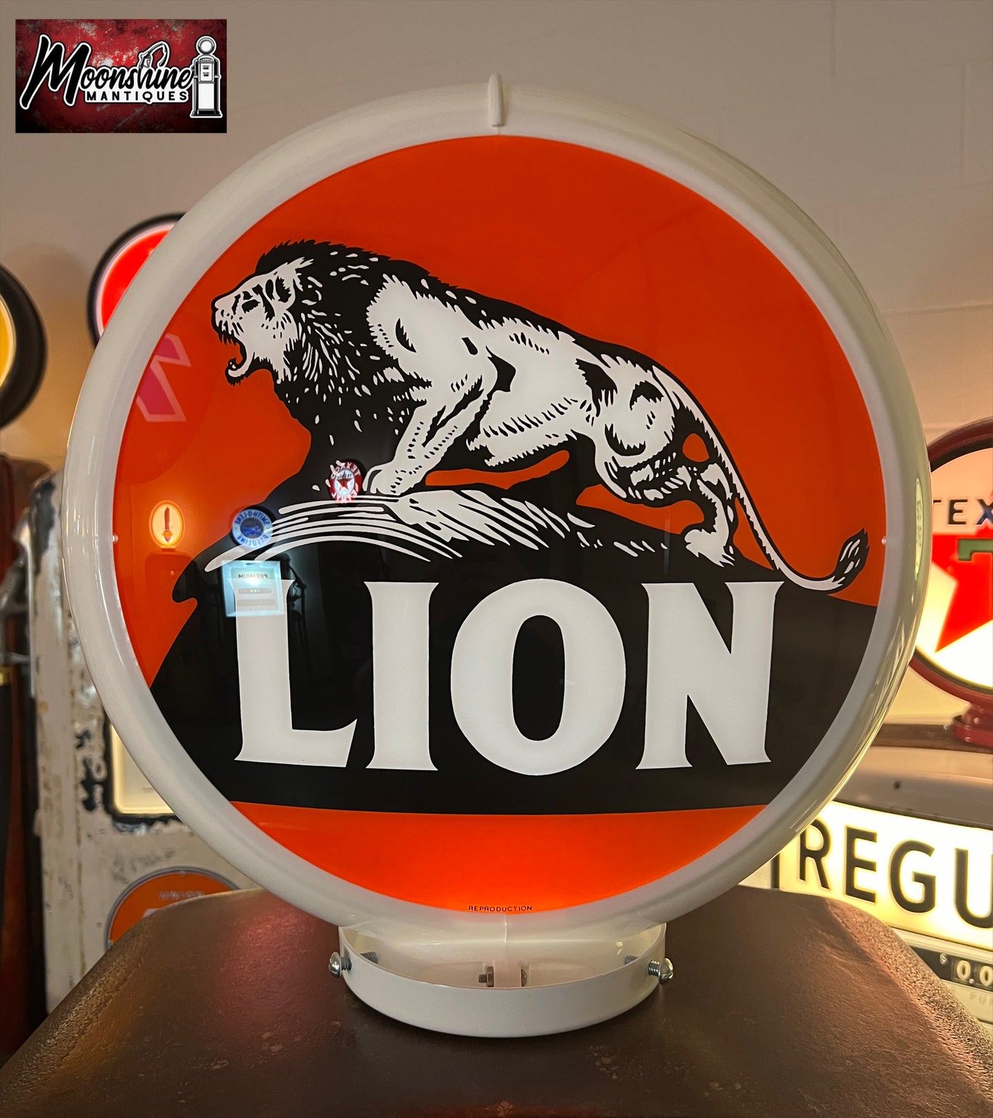 Rustoration 1950’s LION GASOLINE Gilbarco Gas Pump w/ Shelves - Free Shipping!
