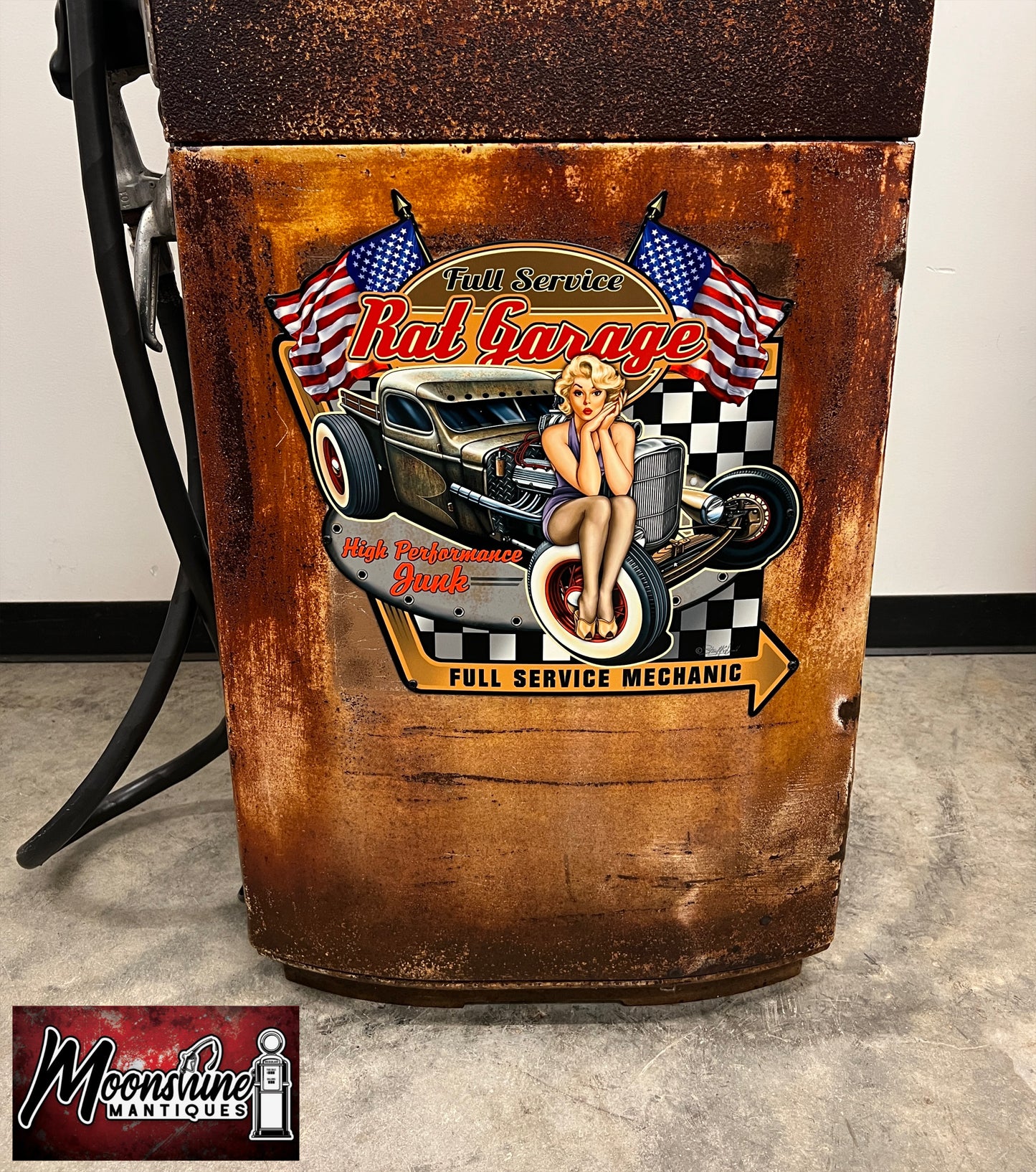 1950’s AMERICAN GASOLINE Rat Rod Garage Gilbarco Gas Pump - Rustoration - Shipping Available!