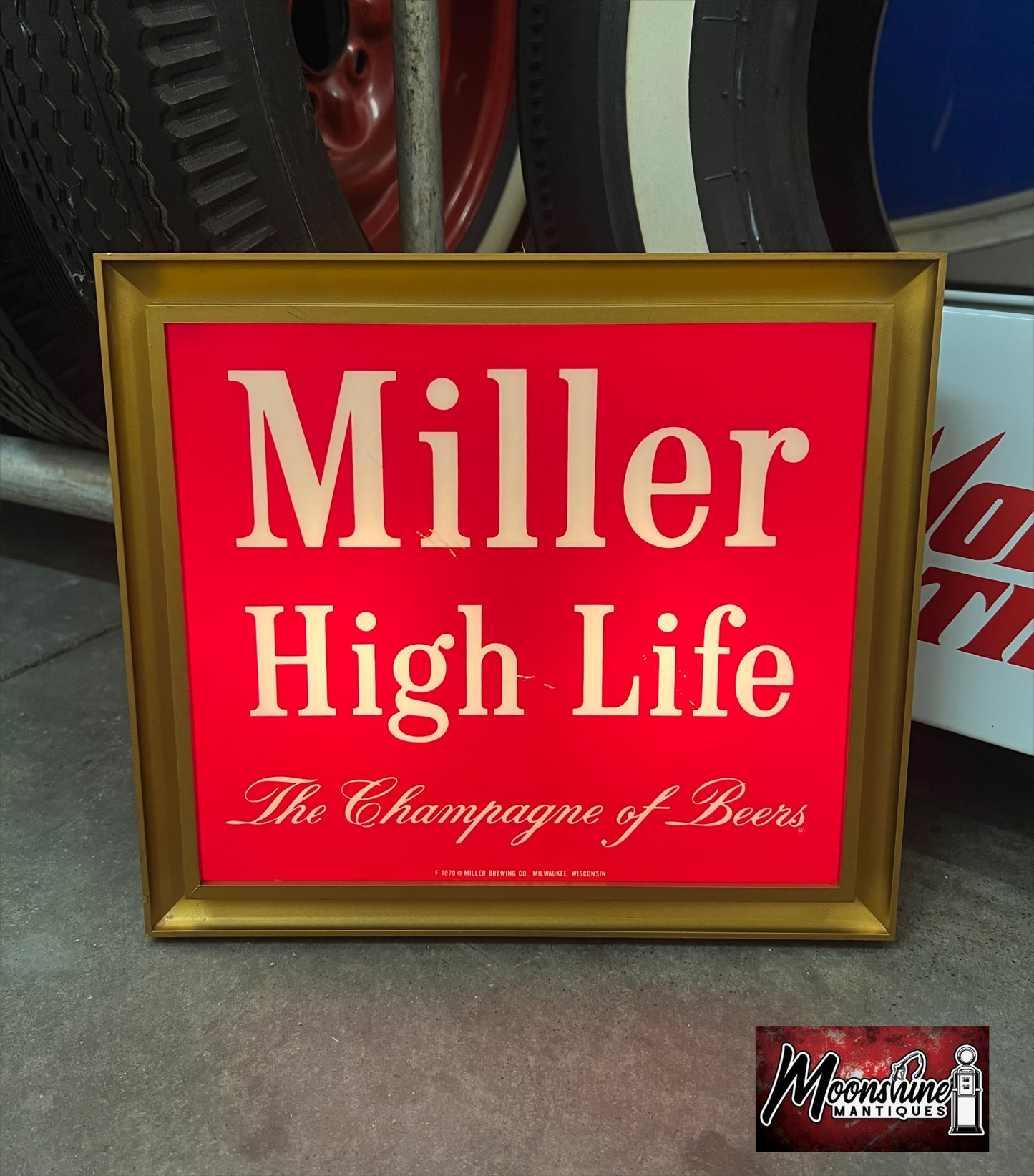 Vtg. MILLER HIGH LIFE Beer Lighted Sign - NOS - Free Shipping!