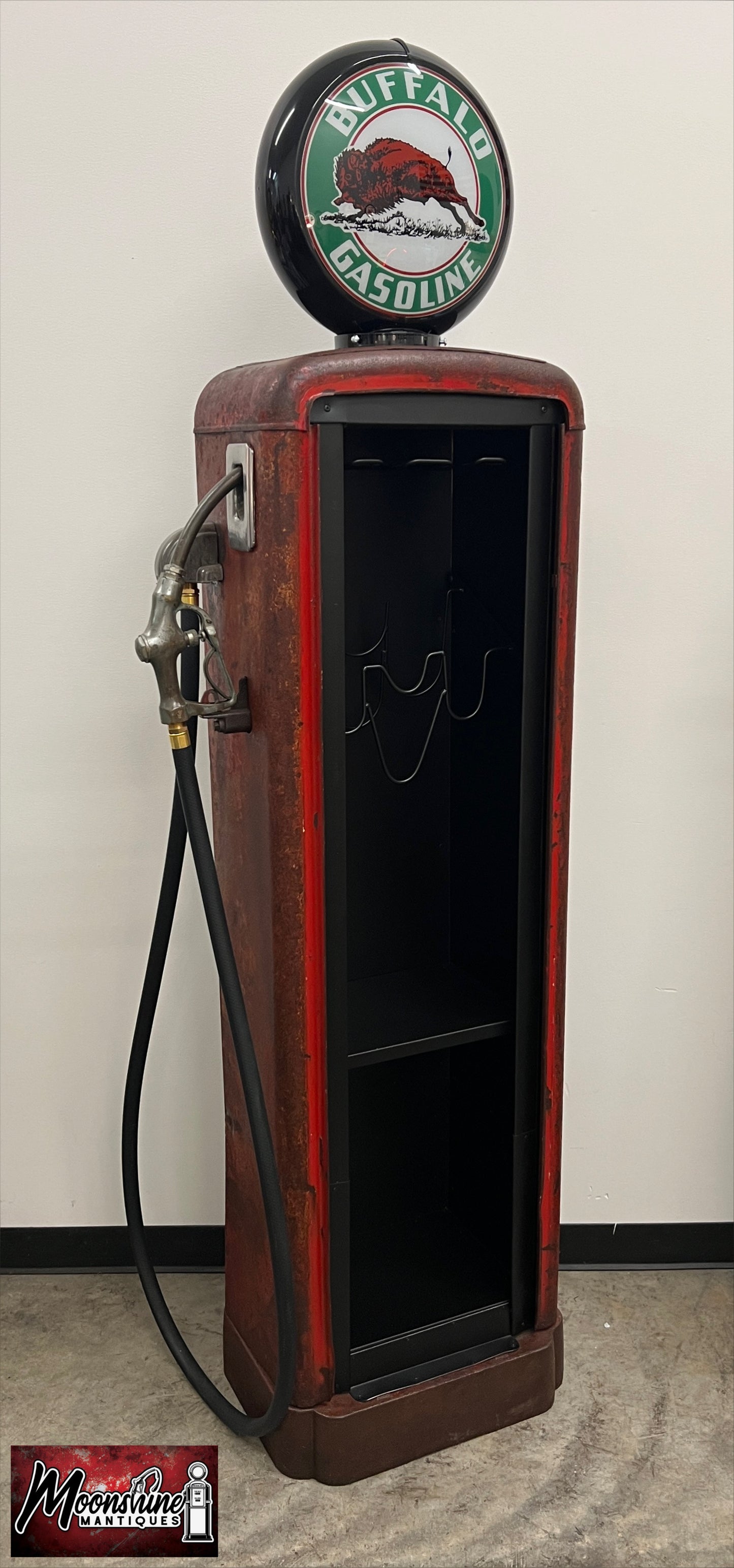1930’s BUFFALO GASOLINE Gilbarco Gas Pump Wine Cabinet - Home / Bar Decor - Free Shipping!