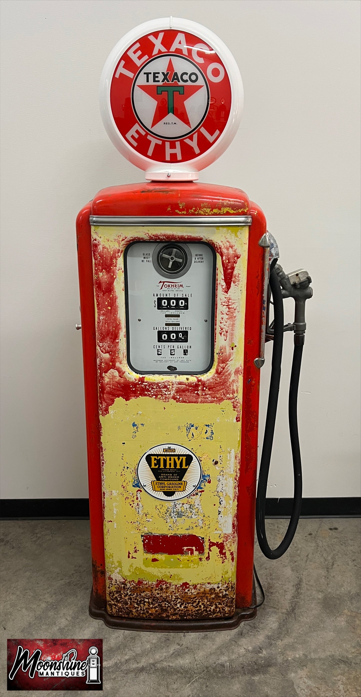Rustoration 1940’s TEXACO ETHYL Tokheim 39 Gas Pump - Shipping Available!