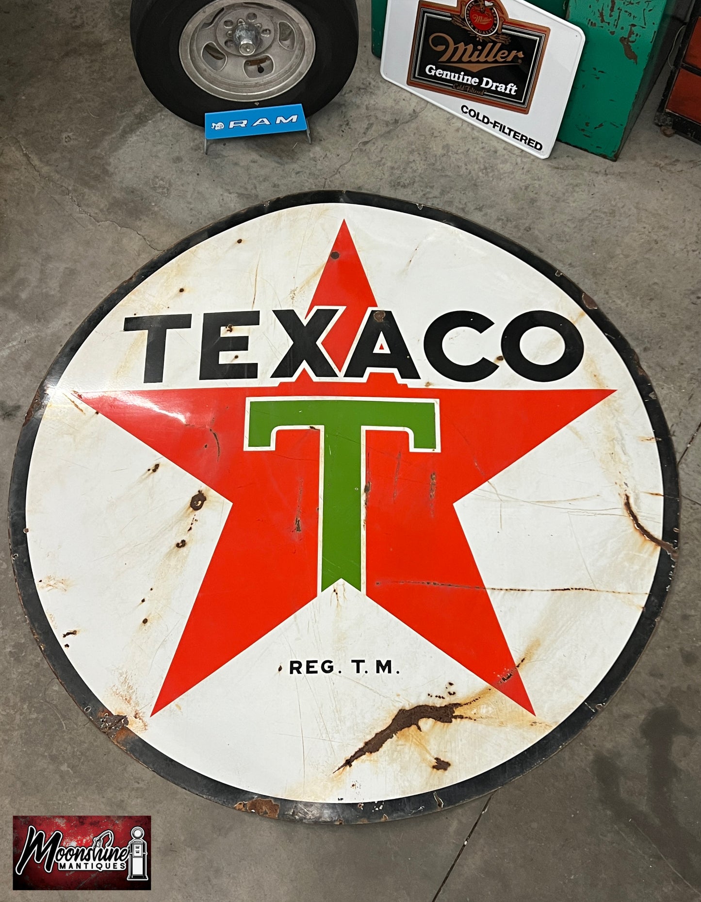 1950's TEXACO Service Station Porcelain Sign - 6ft - Shipping Available!