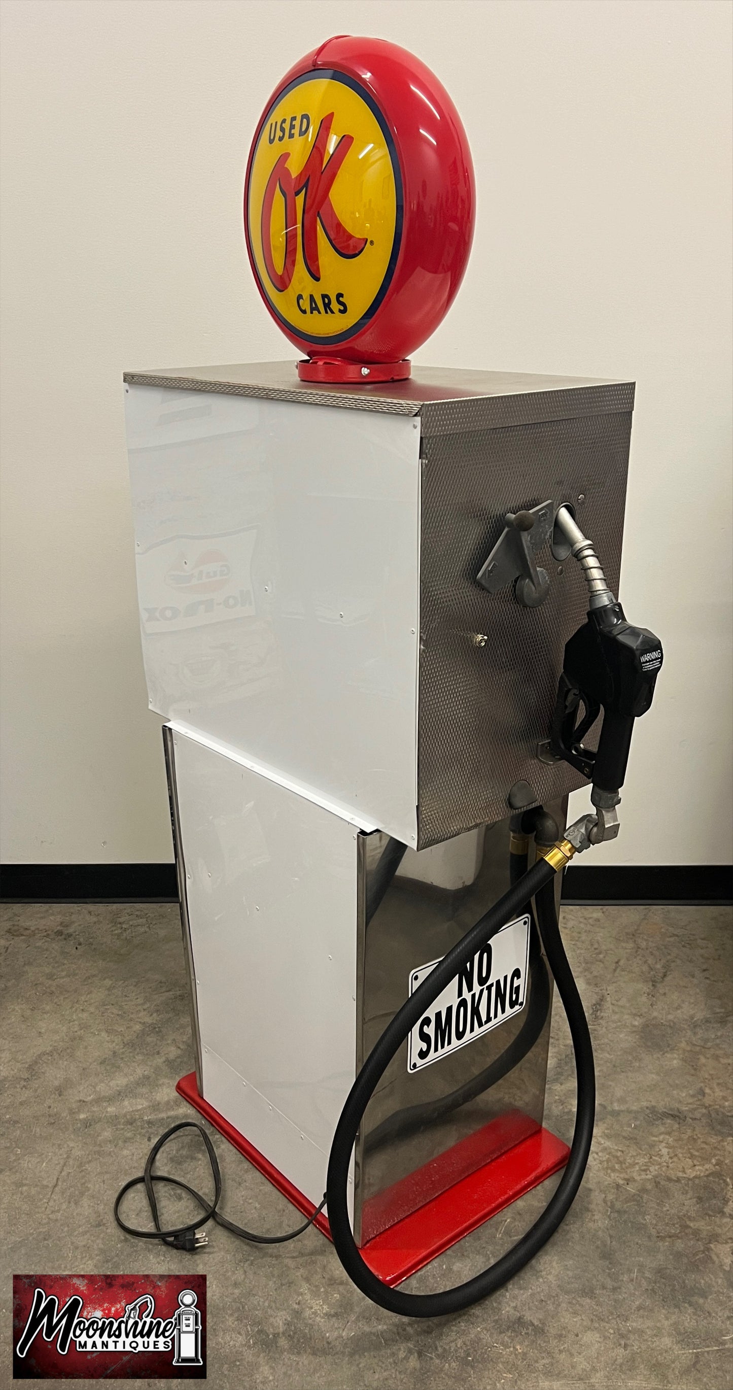 Custom 1960’s Chevrolet OK USED CARS Bennett Gas Pump w/ Display Shelves - Free Shipping!