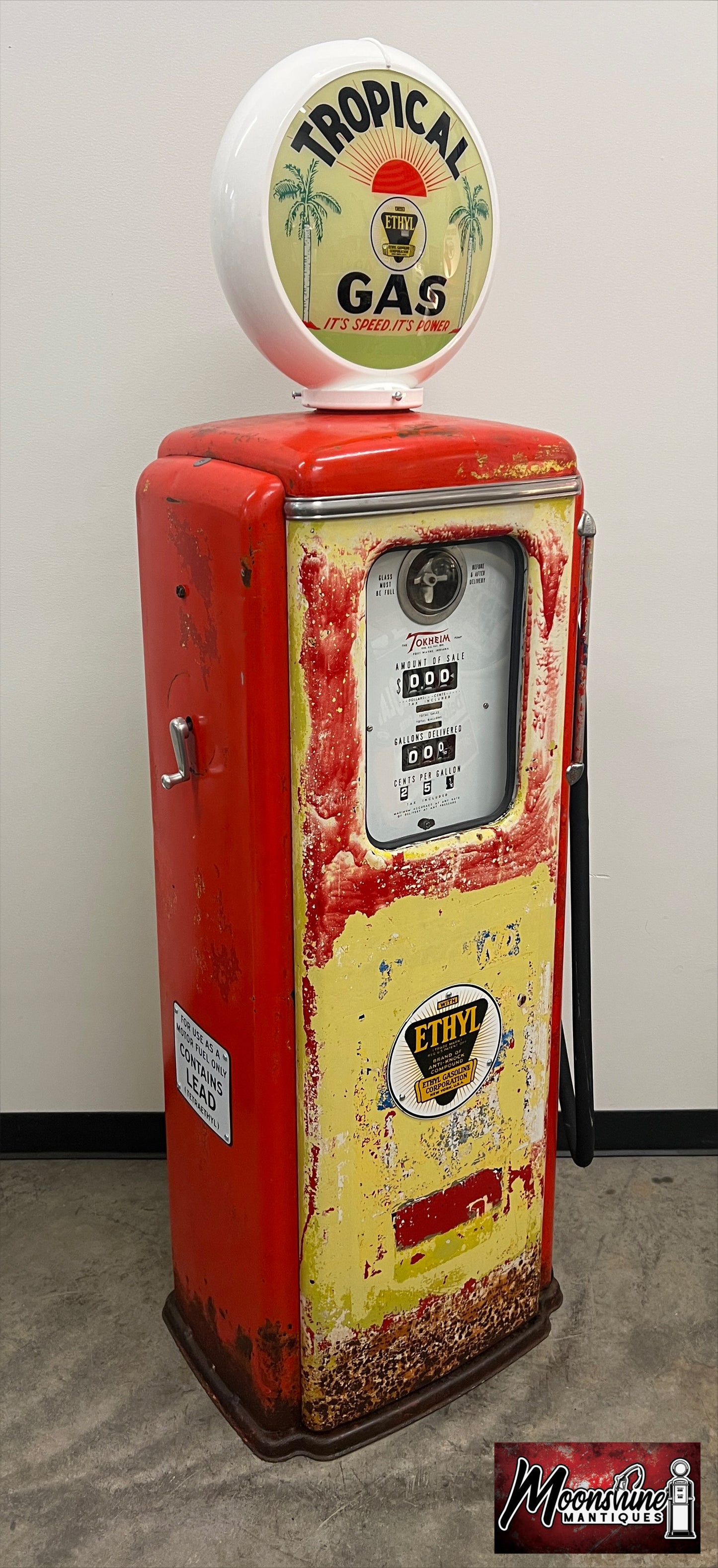 Rustoration 1940’s TROPICAL GAS Tokheim 39 Gas Pump - Shipping Available!