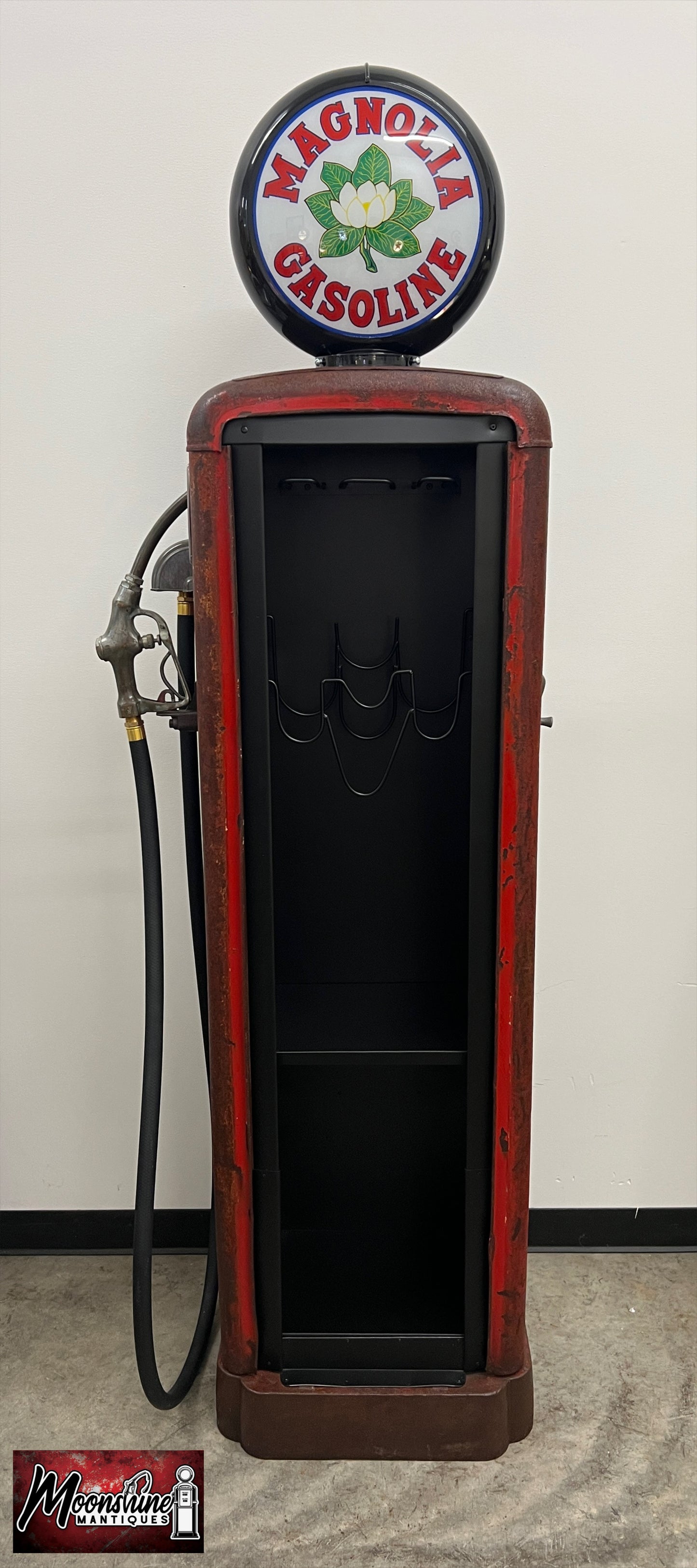 1930’s MAGNOLIA GASOLINE Gilbarco Gas Pump Wine Cabinet - Home / Bar Decor - Free Shipping!
