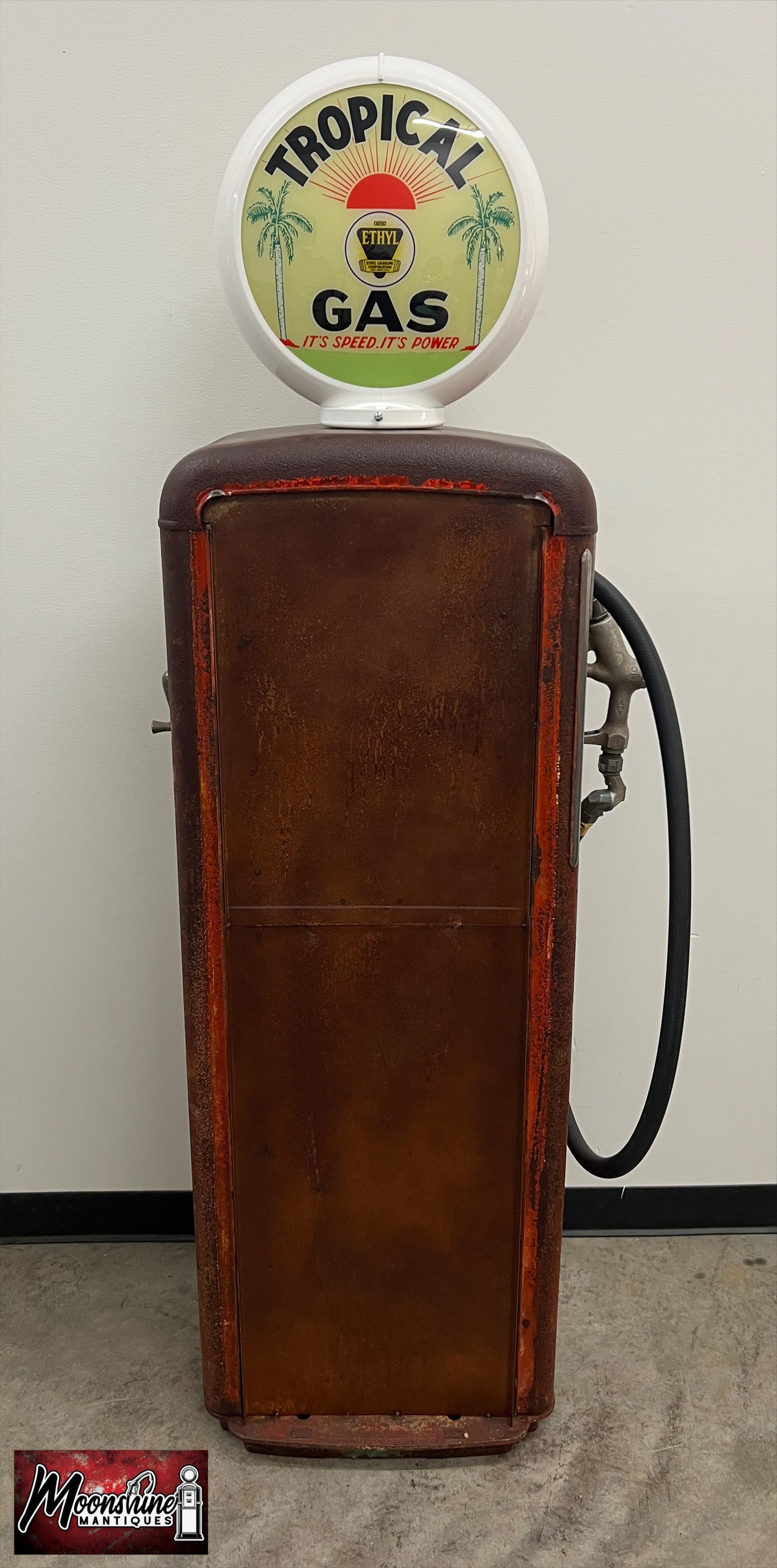 Rustoration 1950's TROPICAL GASOLINE Gilbarco Gas Pump w/ Shelves - Mancave Decor - Free Shipping!