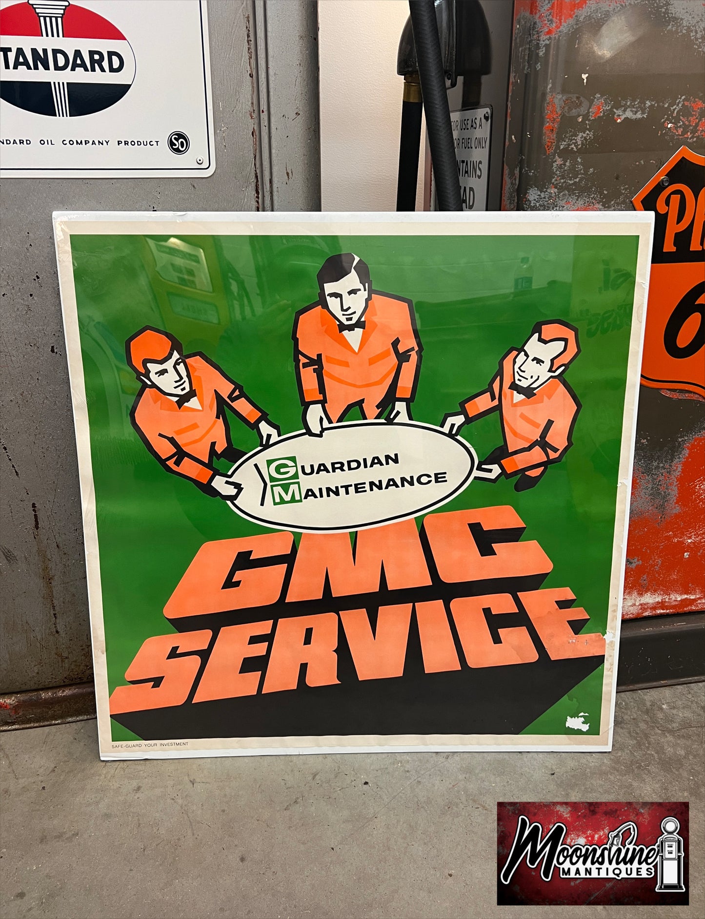 1950's GMC SERVICE / GM Guardian Maintenance Dealership Poster / Sign #1