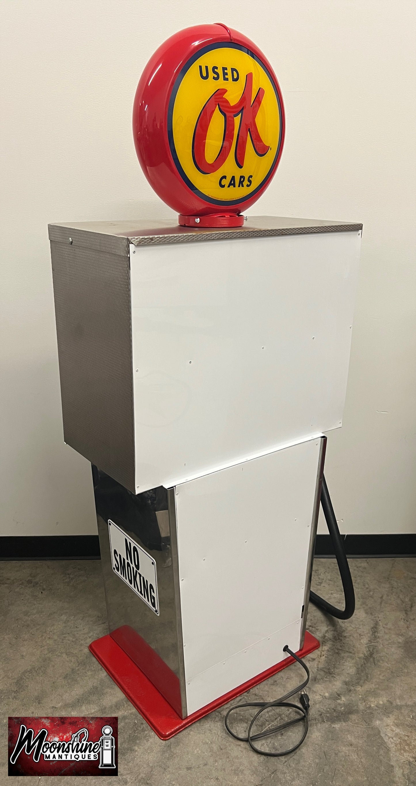 Custom 1960’s Chevrolet OK USED CARS Bennett Gas Pump w/ Display Shelves - Free Shipping!