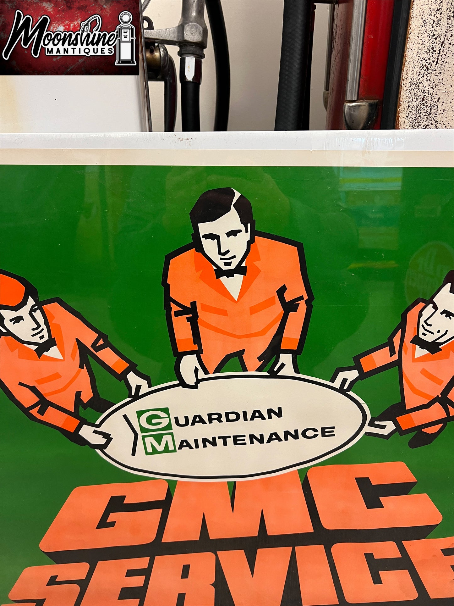 1950's GMC SERVICE / GM Guardian Maintenance Dealership Poster / Sign #2 - Free Shipping!
