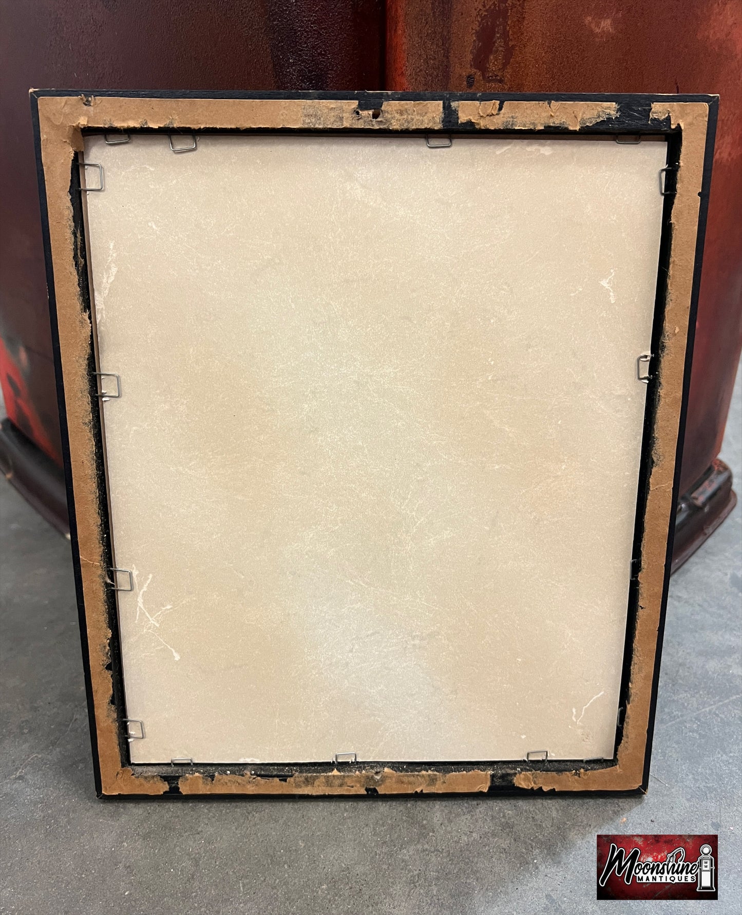 Vtg. 93 CIGAR CUTTINGS Framed Paper Sign 1940's - John Weisert Tobacco Company - Free Shipping!