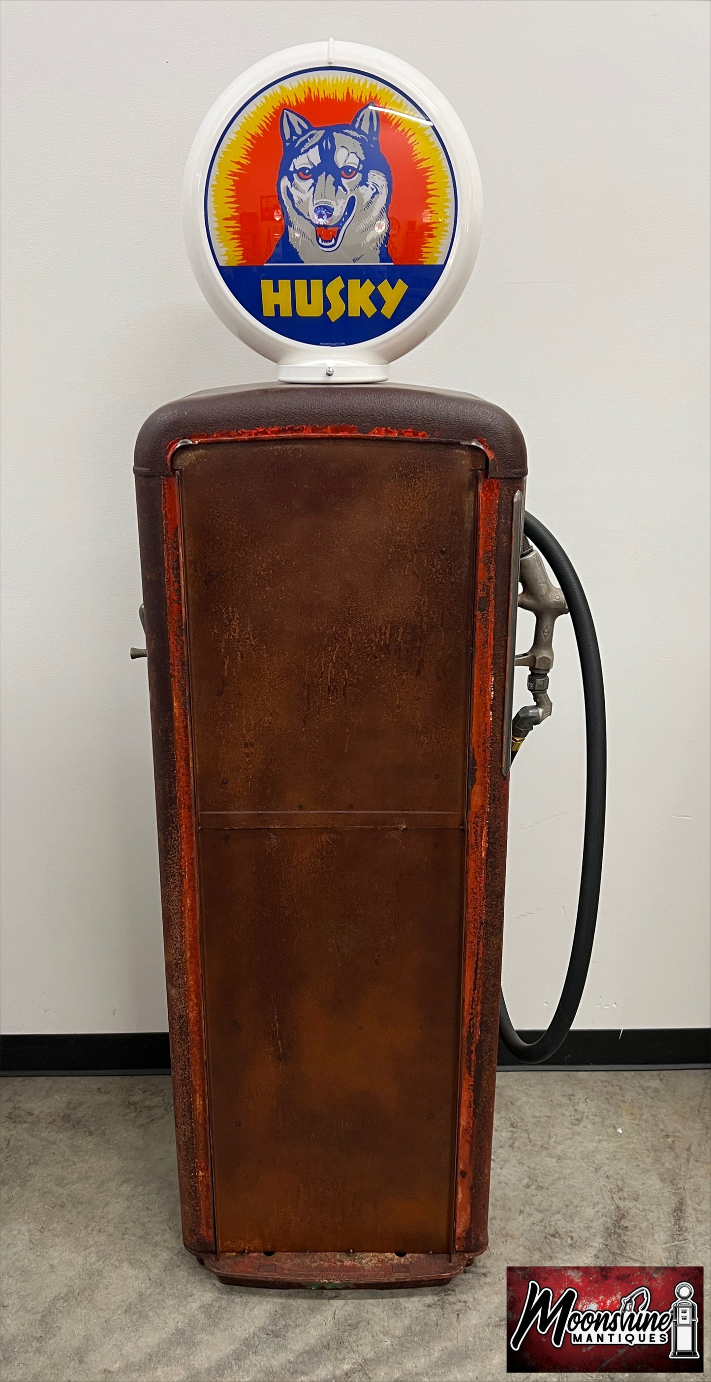 Rustoration 1950’s HUSKY GASOLINE Gilbarco Gas Pump w/ Shelves - Free Shipping!