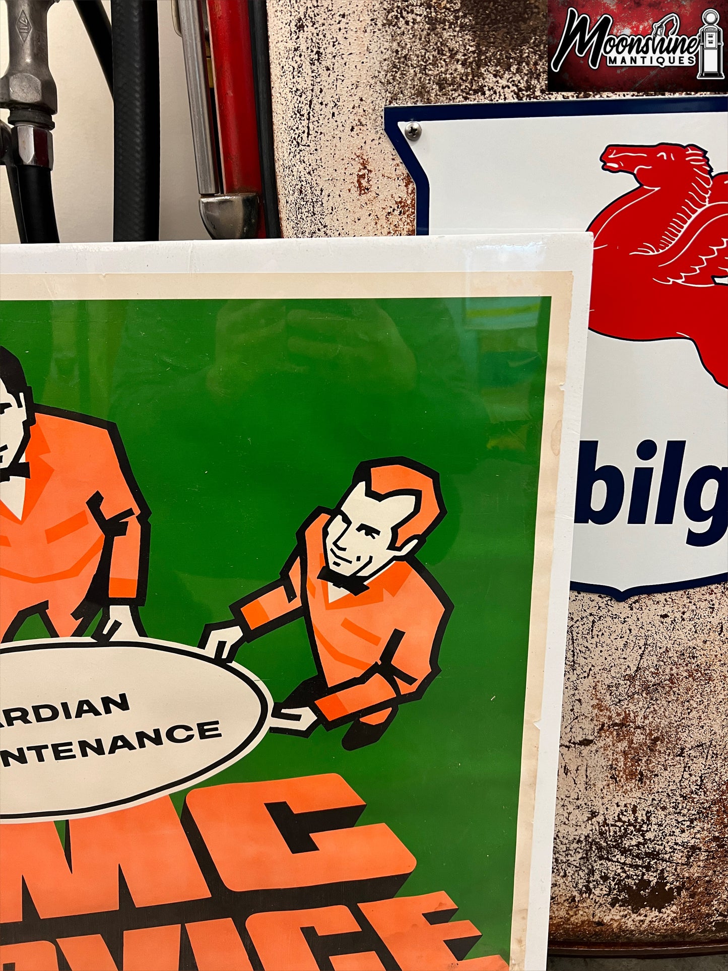 1950's GMC SERVICE / GM Guardian Maintenance Dealership Poster / Sign #2 - Free Shipping!