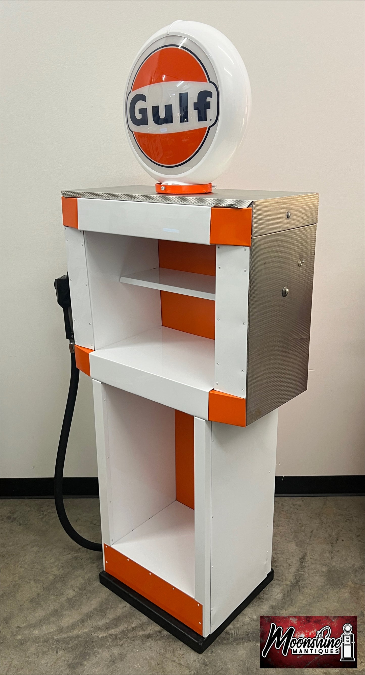 Custom 1960’s GULF Tokheim Gas Pump w/ Display Shelves - Free Shipping!