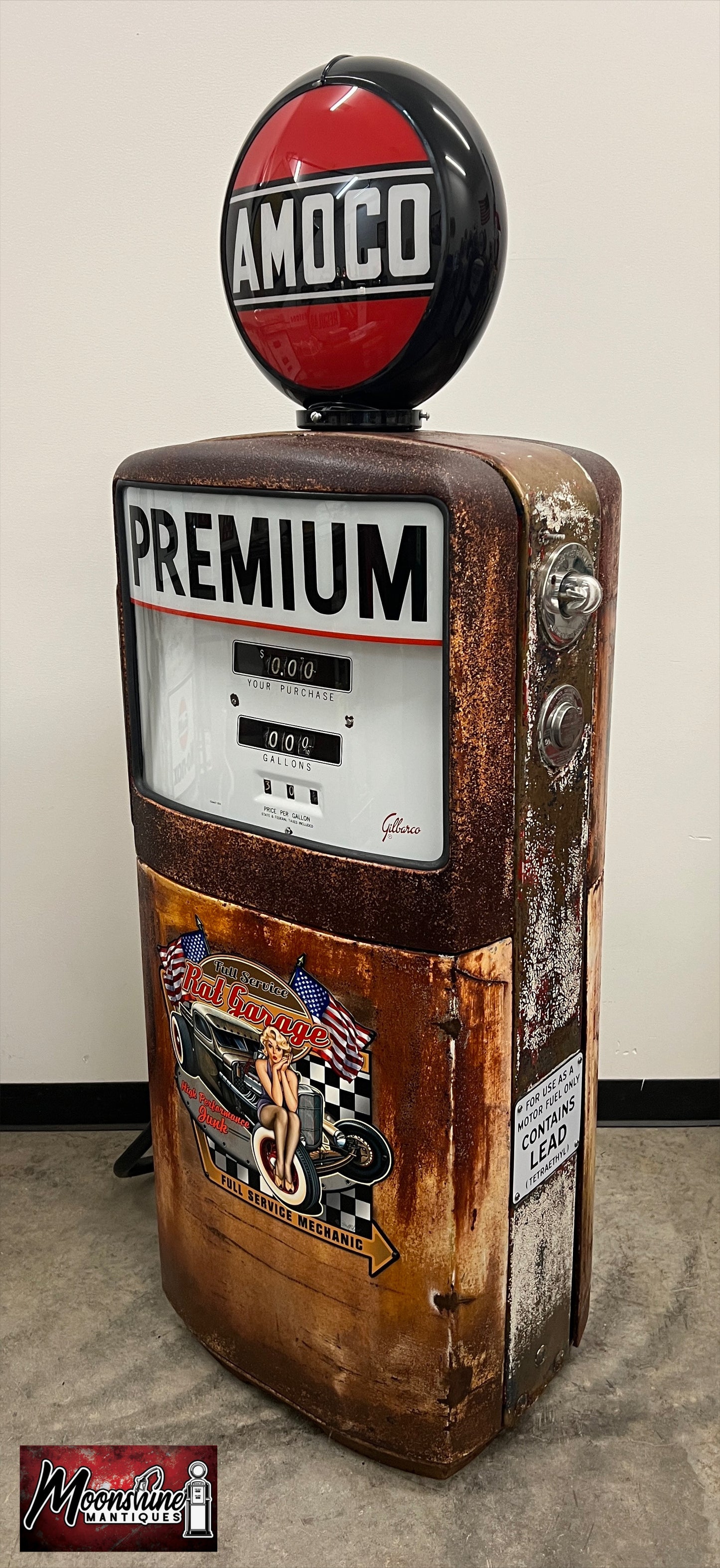 1950’s AMOCO Rat Rod Garage Gilbarco Gas Pump - Rustoration - Shipping Available!
