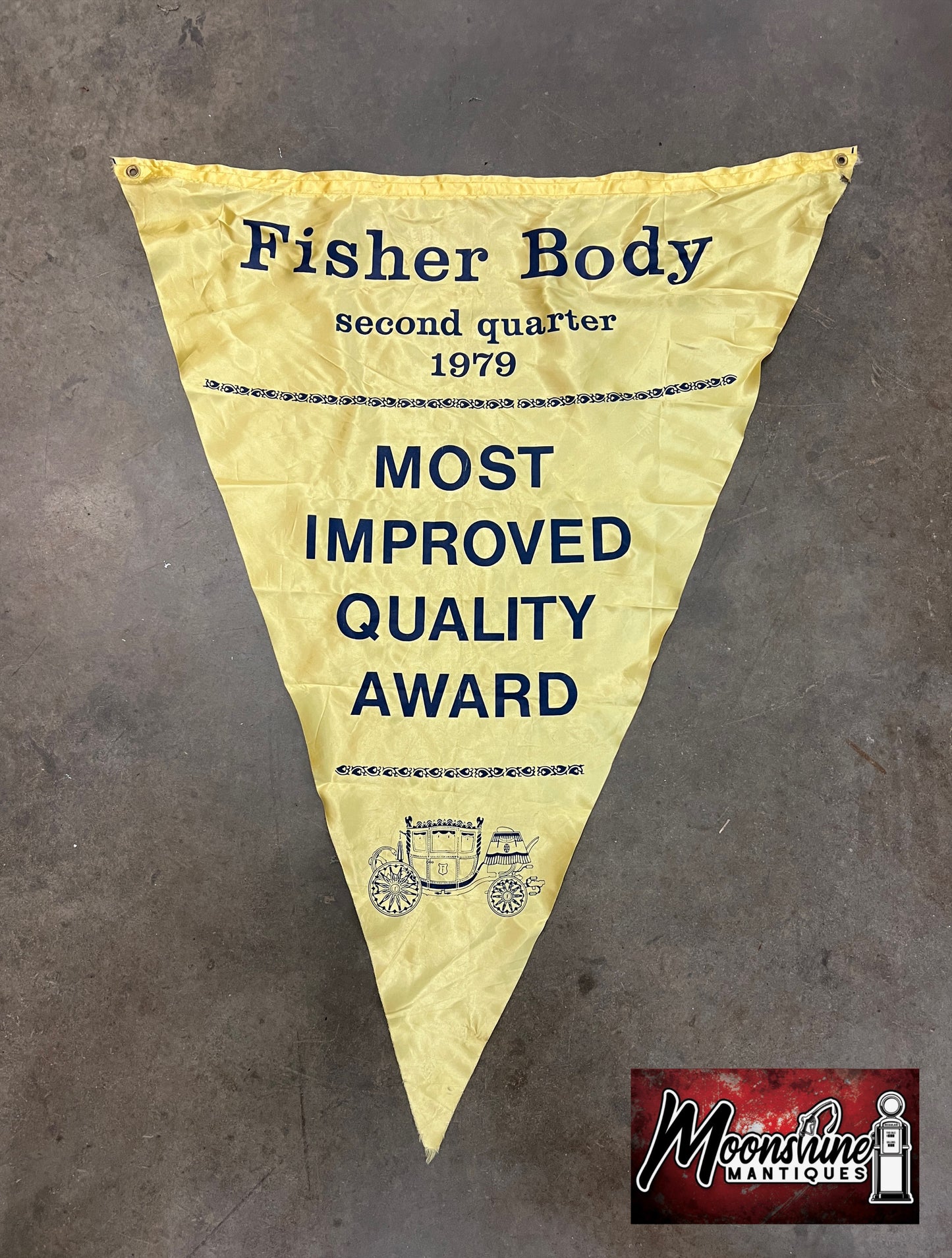 Original 1979 FISHER BODY Award Banner / Sign - GM General Motors - Free Shipping!