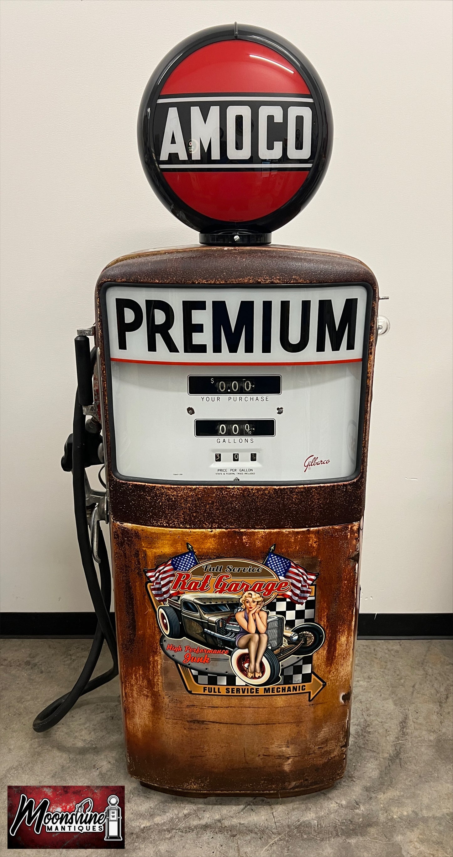 1950’s AMOCO Rat Rod Garage Gilbarco Gas Pump - Rustoration - Shipping Available!