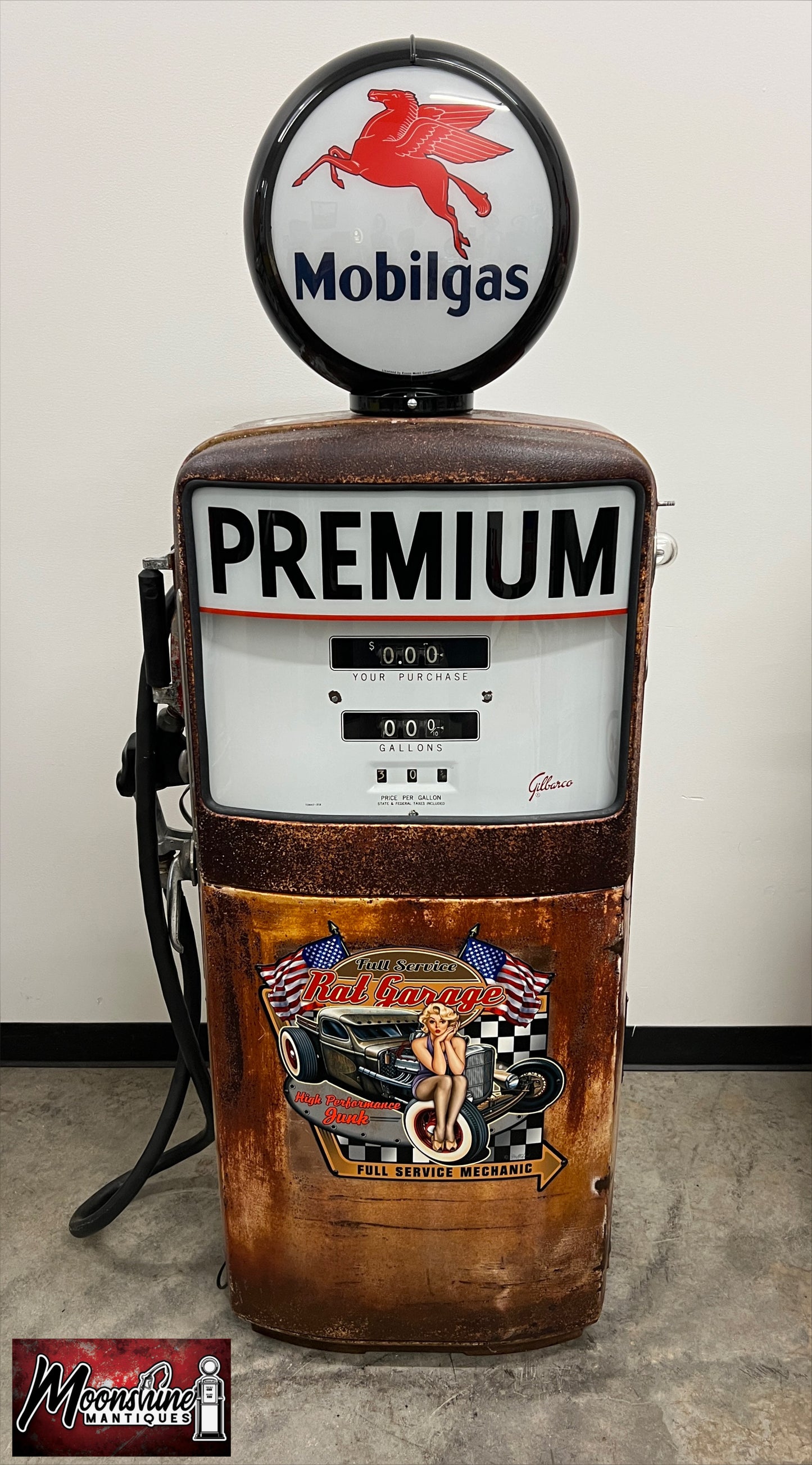 1950’s MOBIL Mobilgas Rat Rod Garage Gilbarco Gas Pump - Rustoration - Shipping Available!