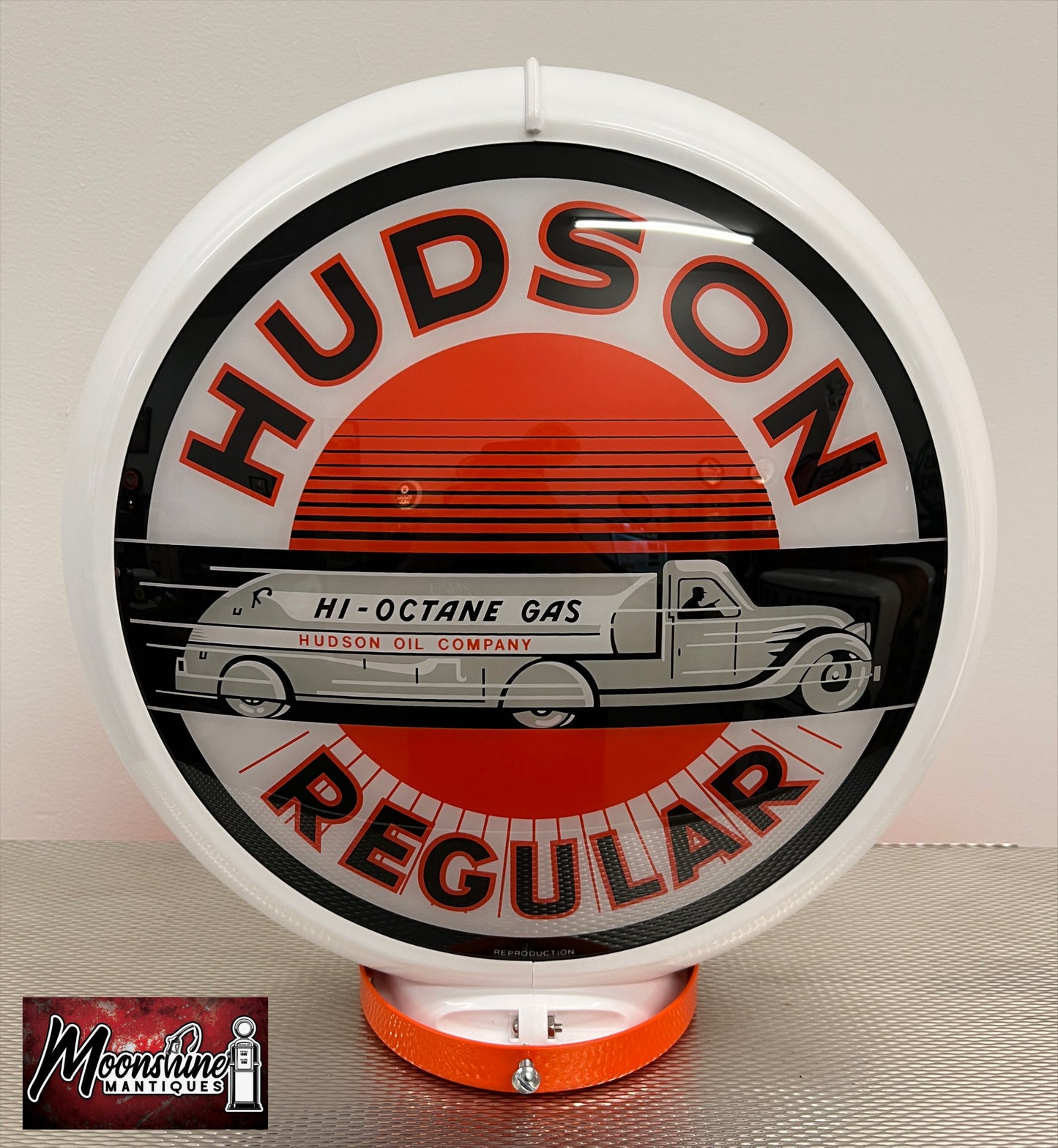 Custom 1960’s HUDSON GASOLINE Tokheim Gas Pump w/ Display Shelves - Free Shipping!