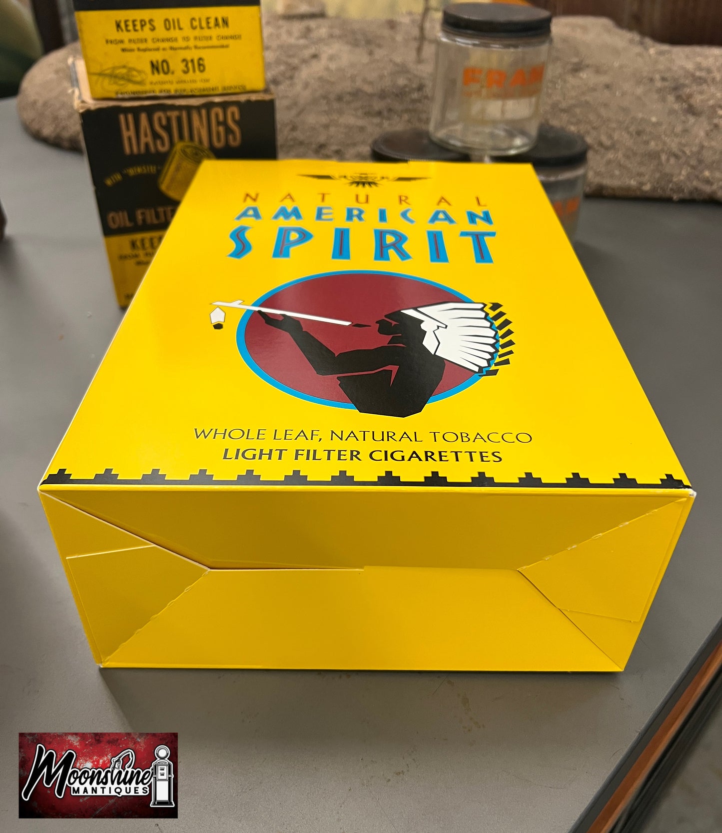 Natural American Spirit Tobacco Cardboard Cigarette Box Store Display / Sign - Free Shipping!