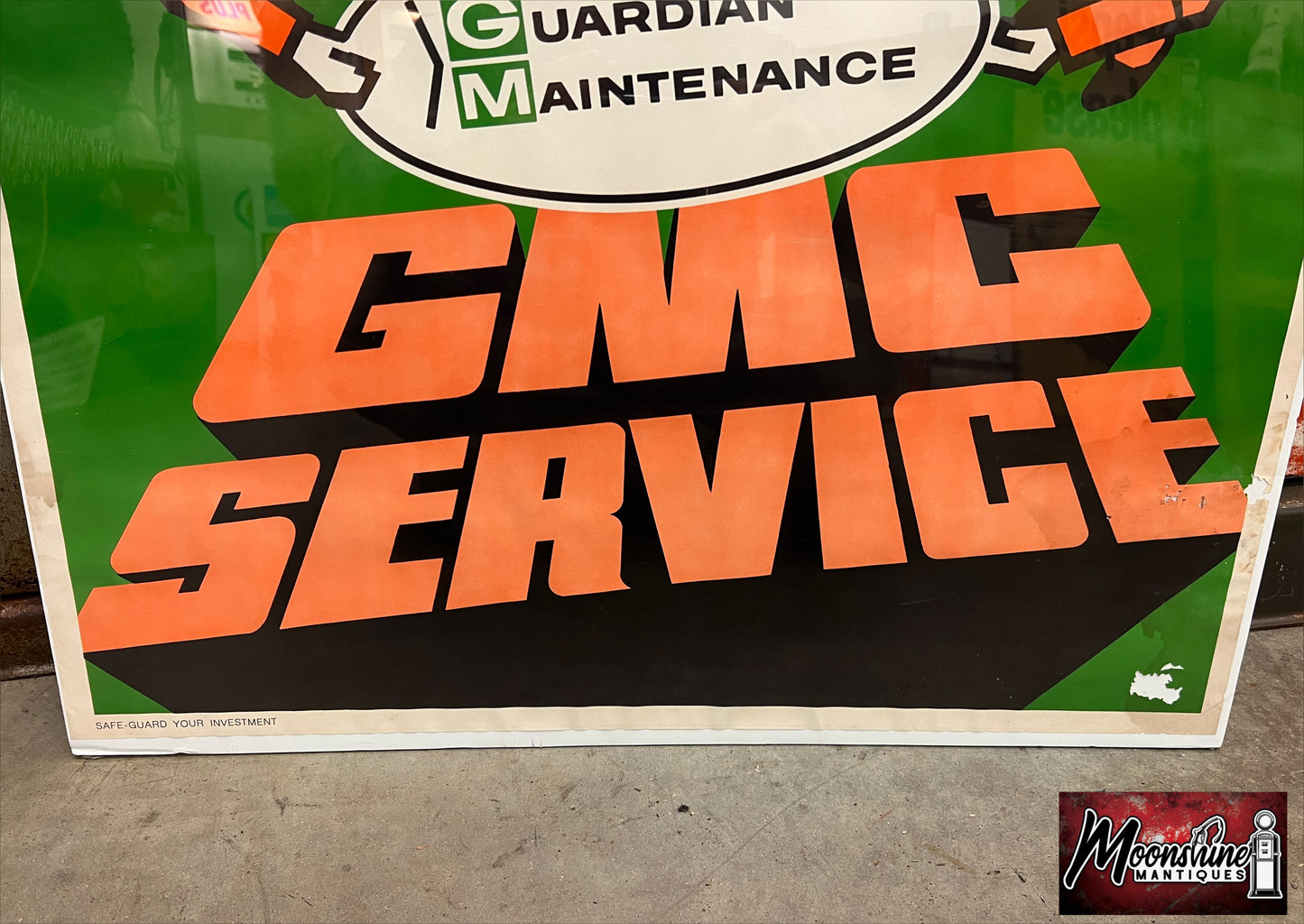 1950's GMC SERVICE / GM Guardian Maintenance Dealership Poster / Sign #1