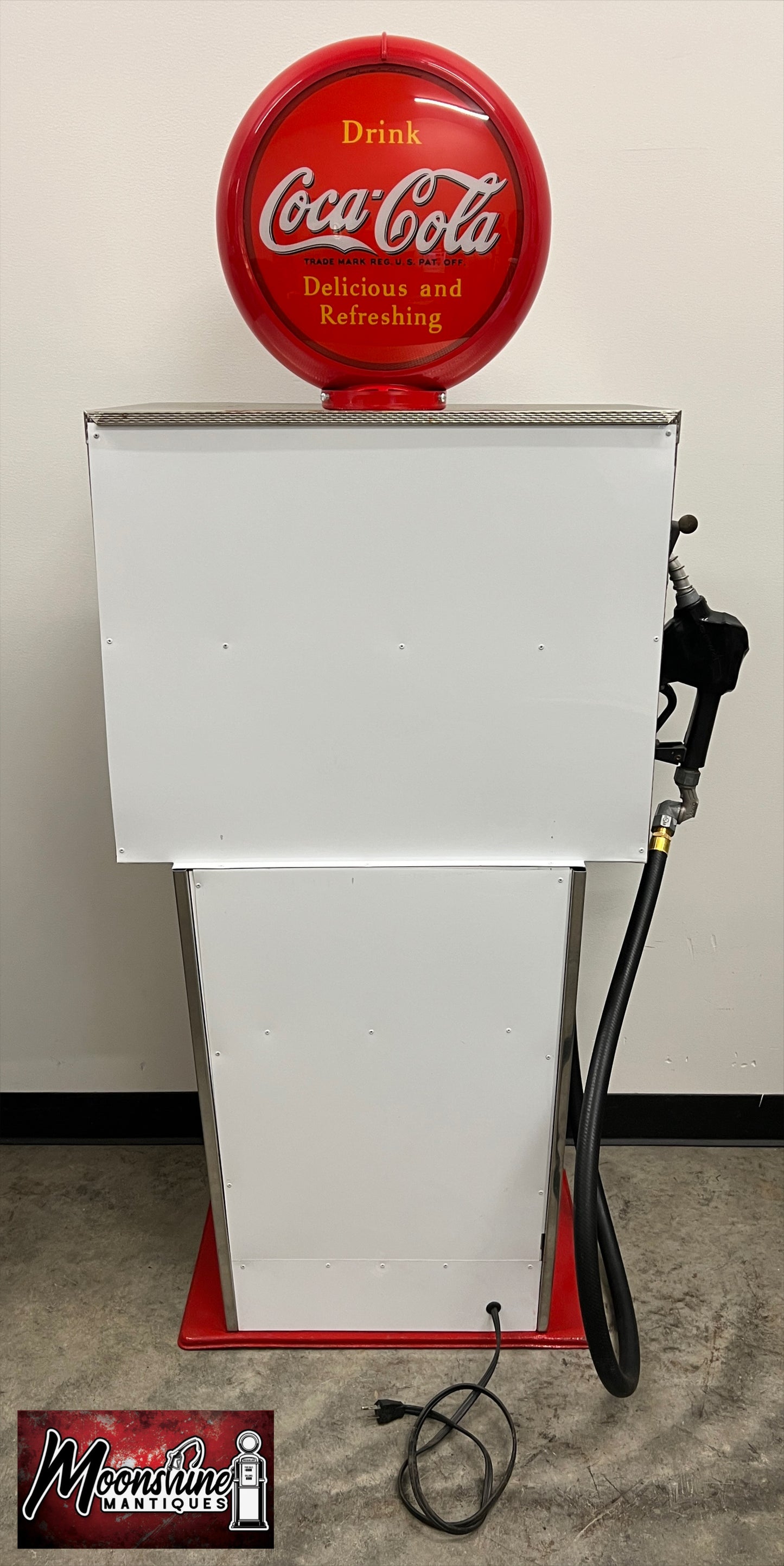 Custom 1960’s COCA COLA Bennett Gas Pump w/ Display Shelves - Free Shipping!