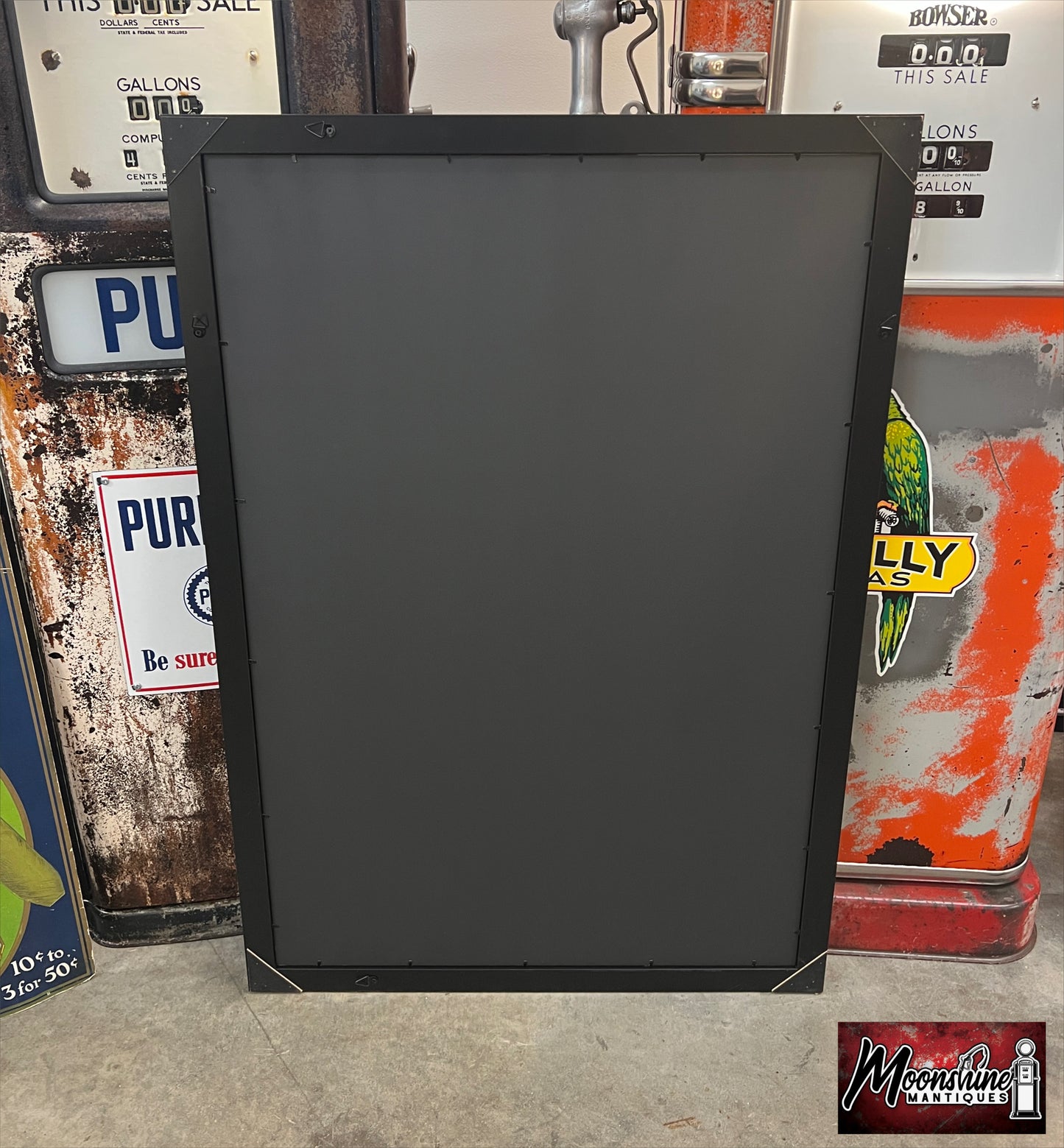Vtg. 1950’s AMOCO GASOLINE Framed Poster / Sign - Free Shipping!
