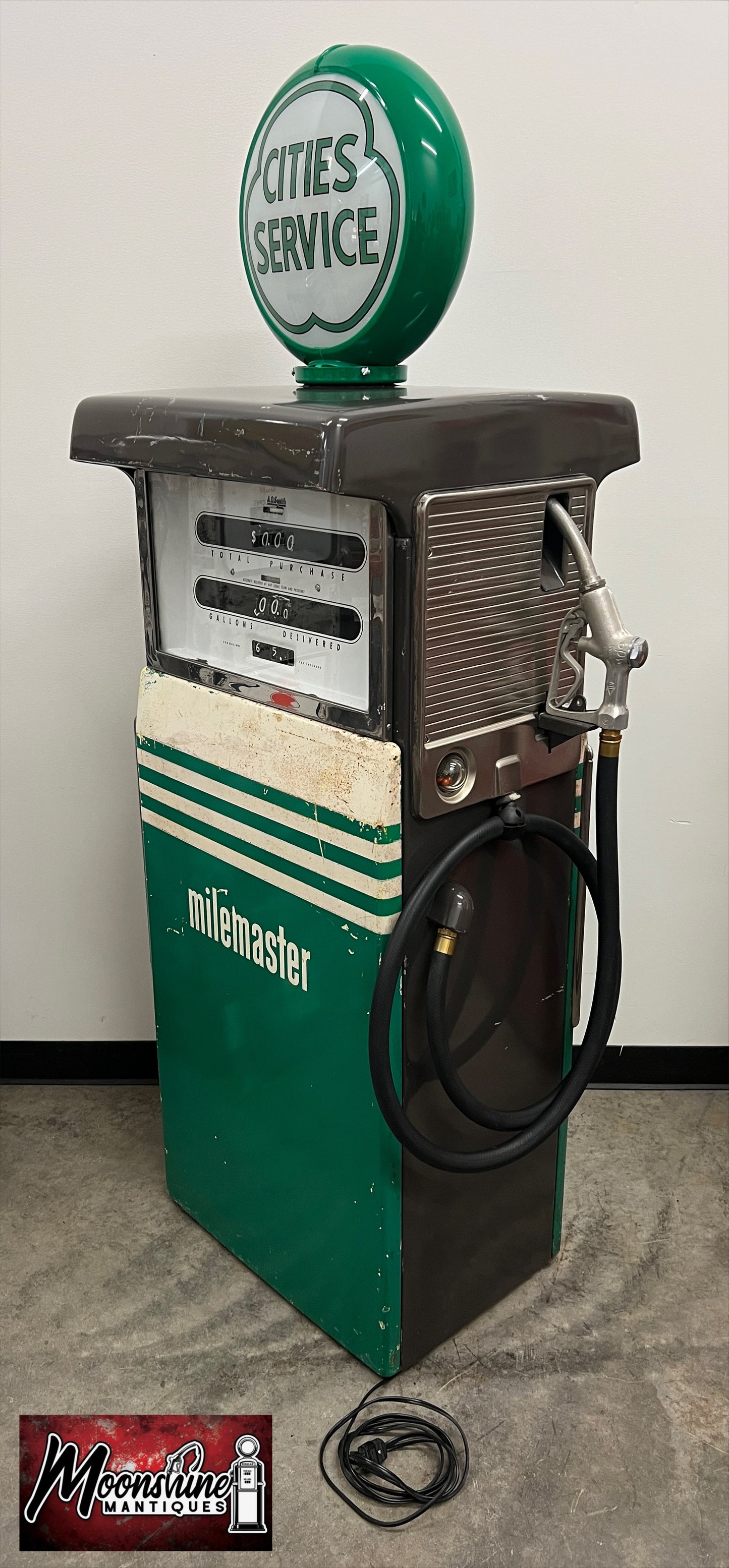 Rustoration 1950’s CITIES SERVICE Gasoline A.O. Smith Gas Pump - Shipping Available!
