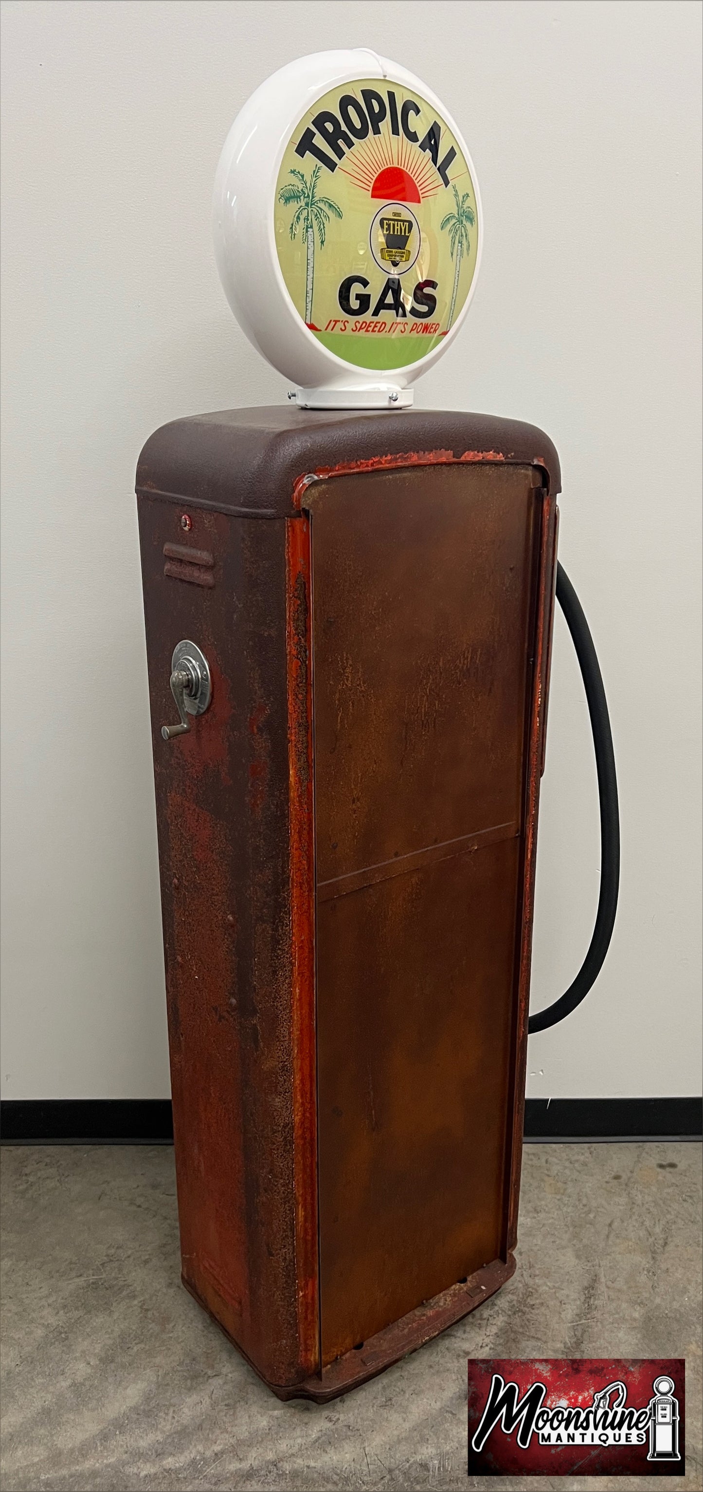 Rustoration 1950's TROPICAL GASOLINE Gilbarco Gas Pump w/ Shelves - Mancave Decor - Free Shipping!