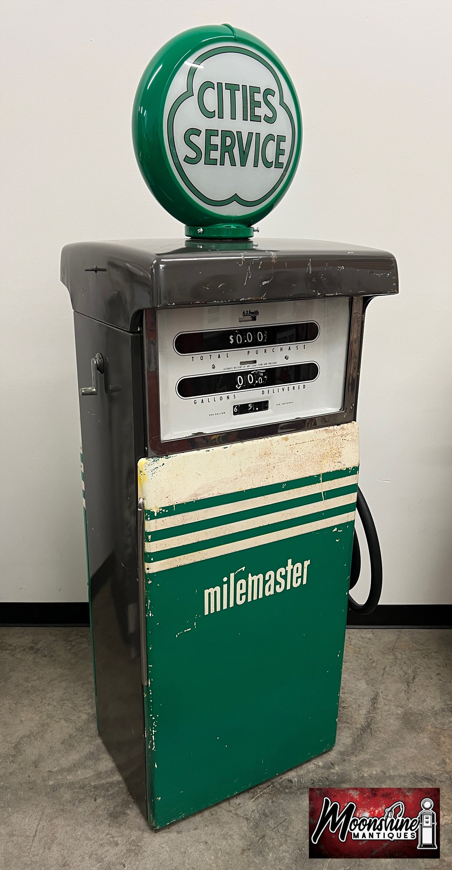 Rustoration 1950’s CITIES SERVICE Gasoline A.O. Smith Gas Pump - Shipping Available!