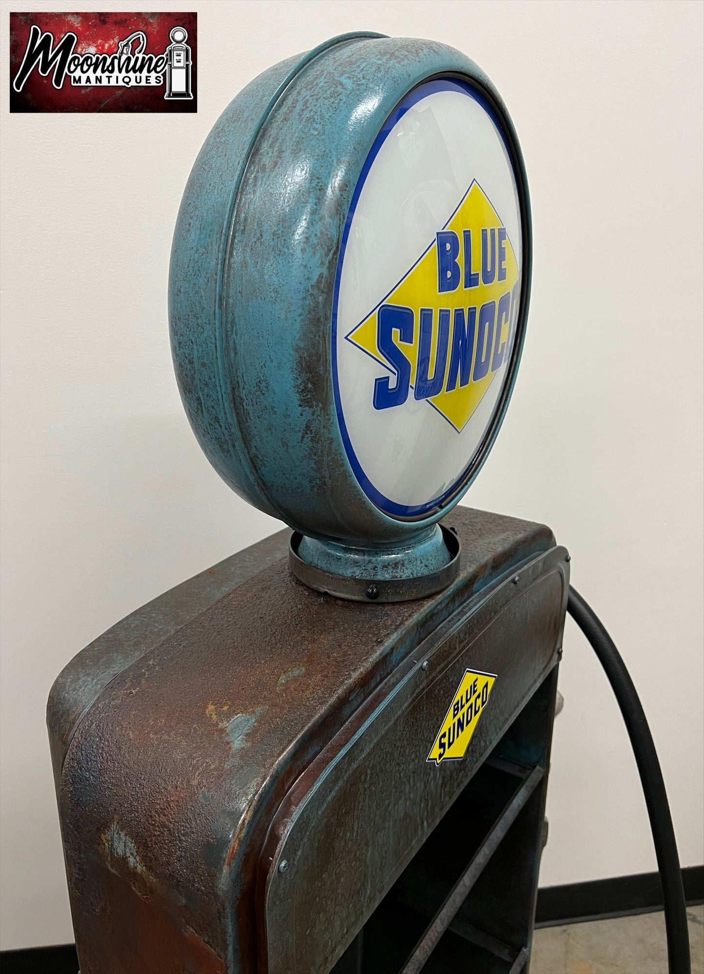 1950’s SUNOCO Gilbarco Gas Pump with Custom Glass Shelves & Bluetooth Speakers - Free Shipping!