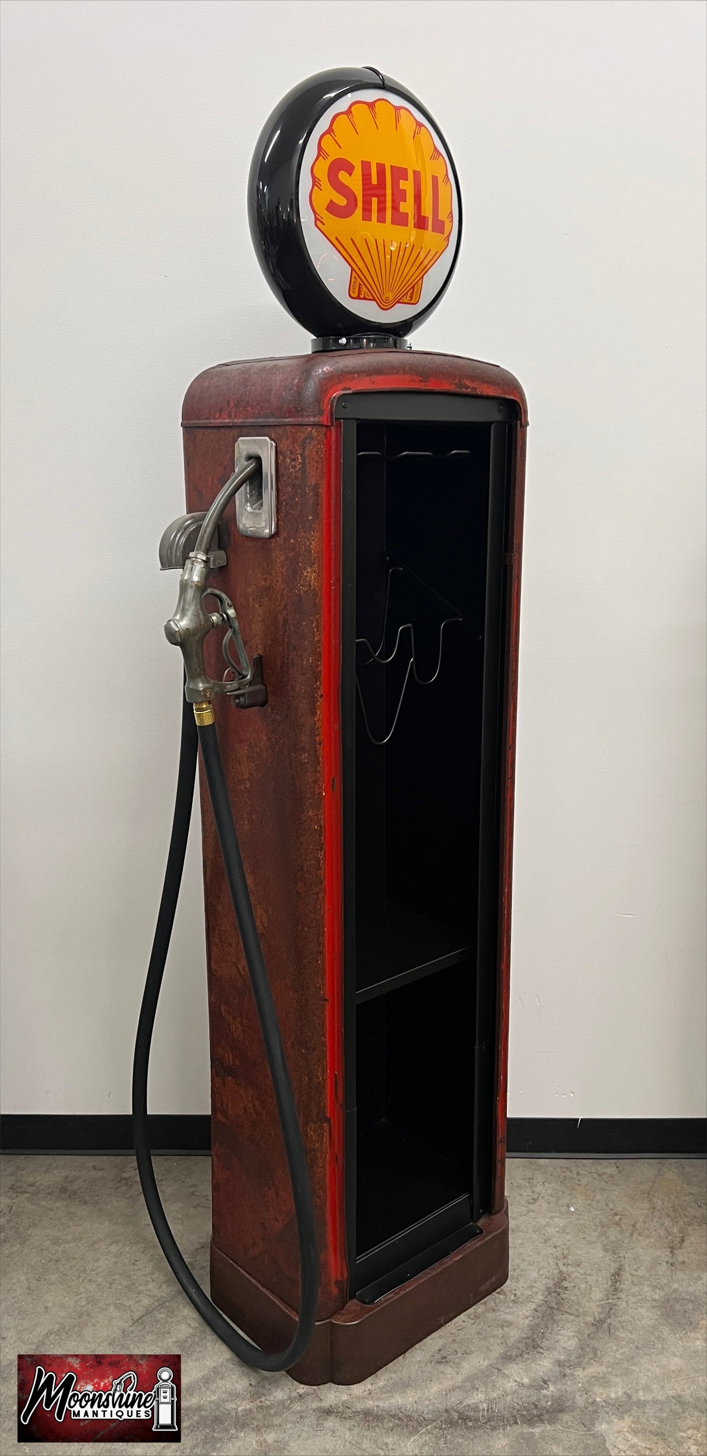 1930’s SHELL GASOLINE Gilbarco Gas Pump Wine Cabinet - Home / Bar Decor - Free Shipping!