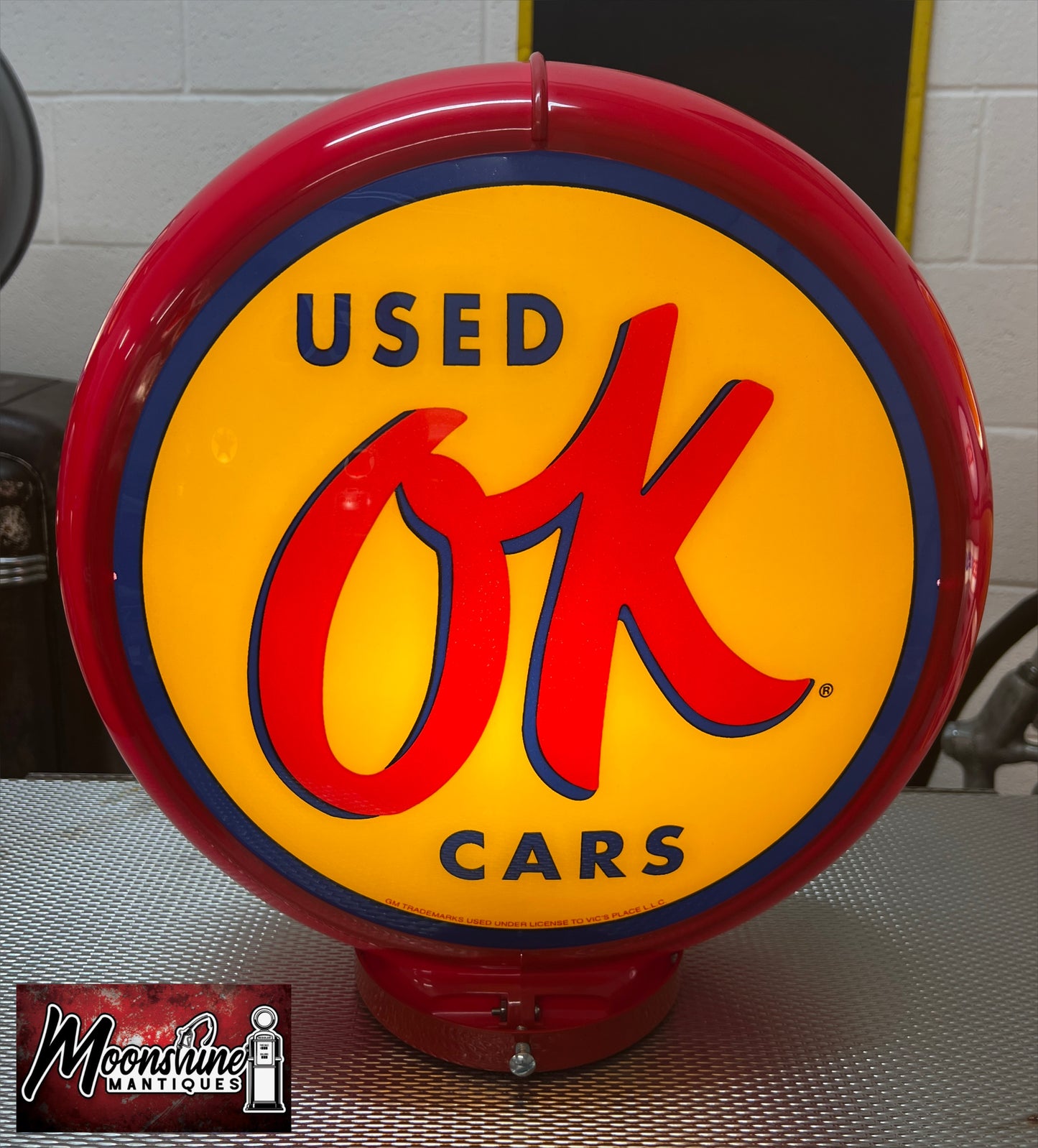 Custom 1960’s Chevrolet OK USED CARS Bennett Gas Pump w/ Display Shelves - Free Shipping!