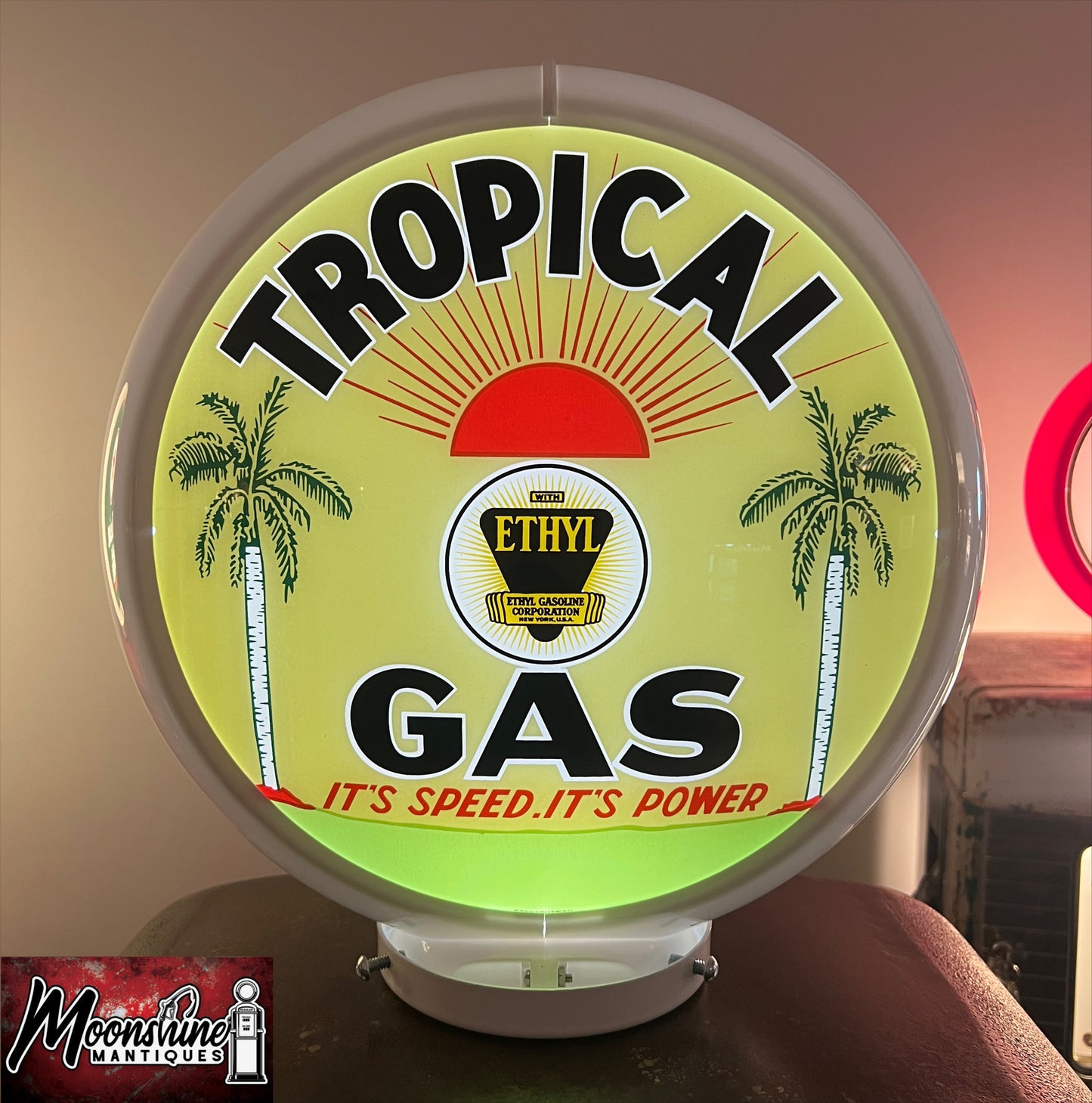 Rustoration 1950's TROPICAL GASOLINE Gilbarco Gas Pump w/ Shelves - Mancave Decor - Free Shipping!