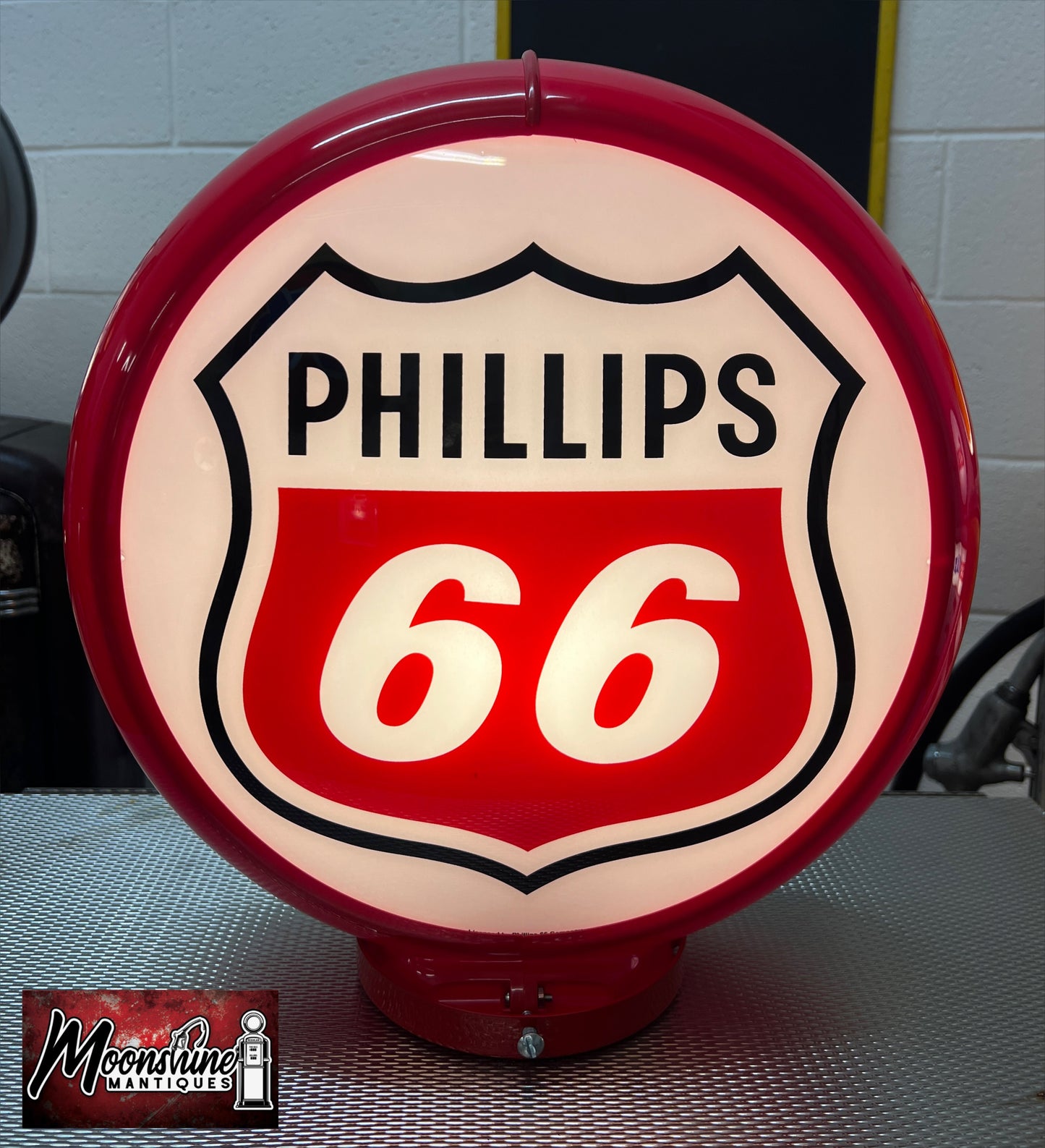 Custom 1960’s PHILLIPS 66 Bennett Gas Pump w/ Display Shelves - Free Shipping!
