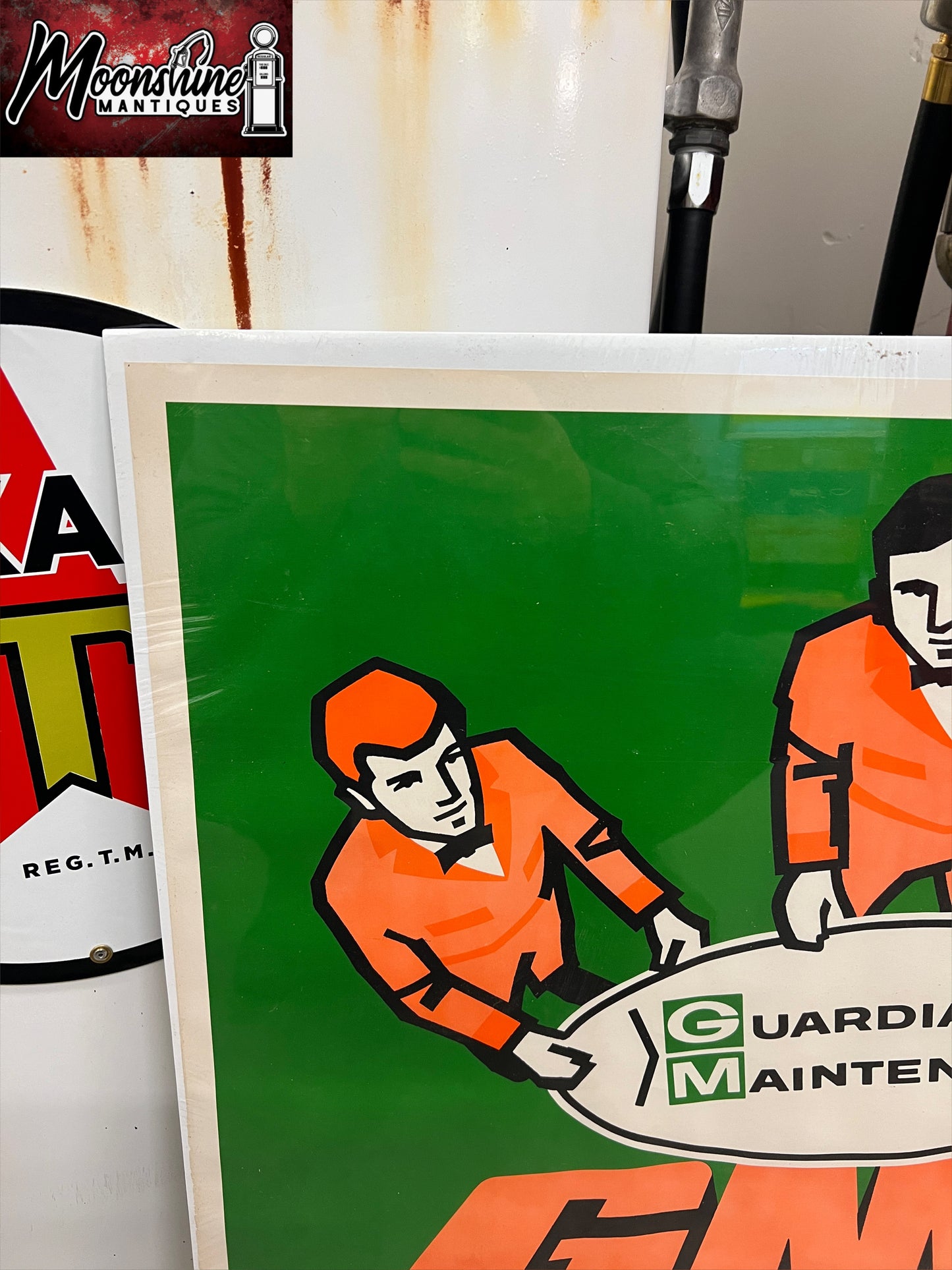 1950's GMC SERVICE / GM Guardian Maintenance Dealership Poster / Sign #2 - Free Shipping!