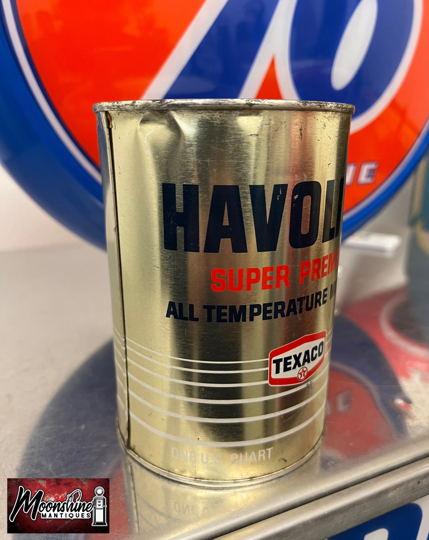 FULL 1970’s TEXACO Havoline Super Premium Motor Oil Can 1 qt. - Free Shipping!
