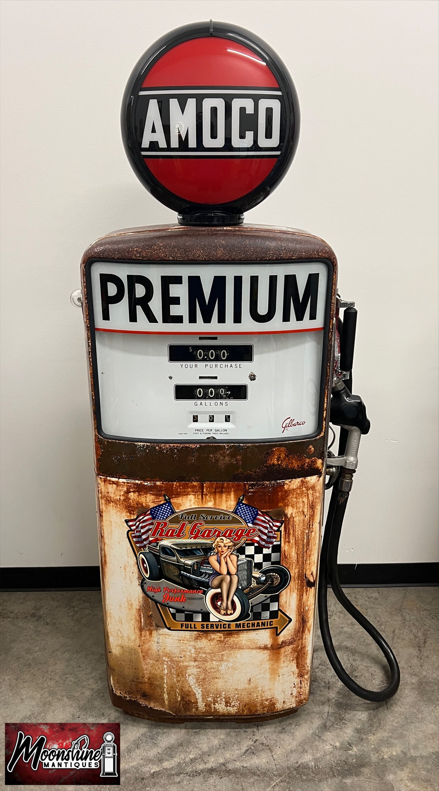 1950’s AMOCO Rat Rod Garage Gilbarco Gas Pump - Rustoration - Shipping Available!