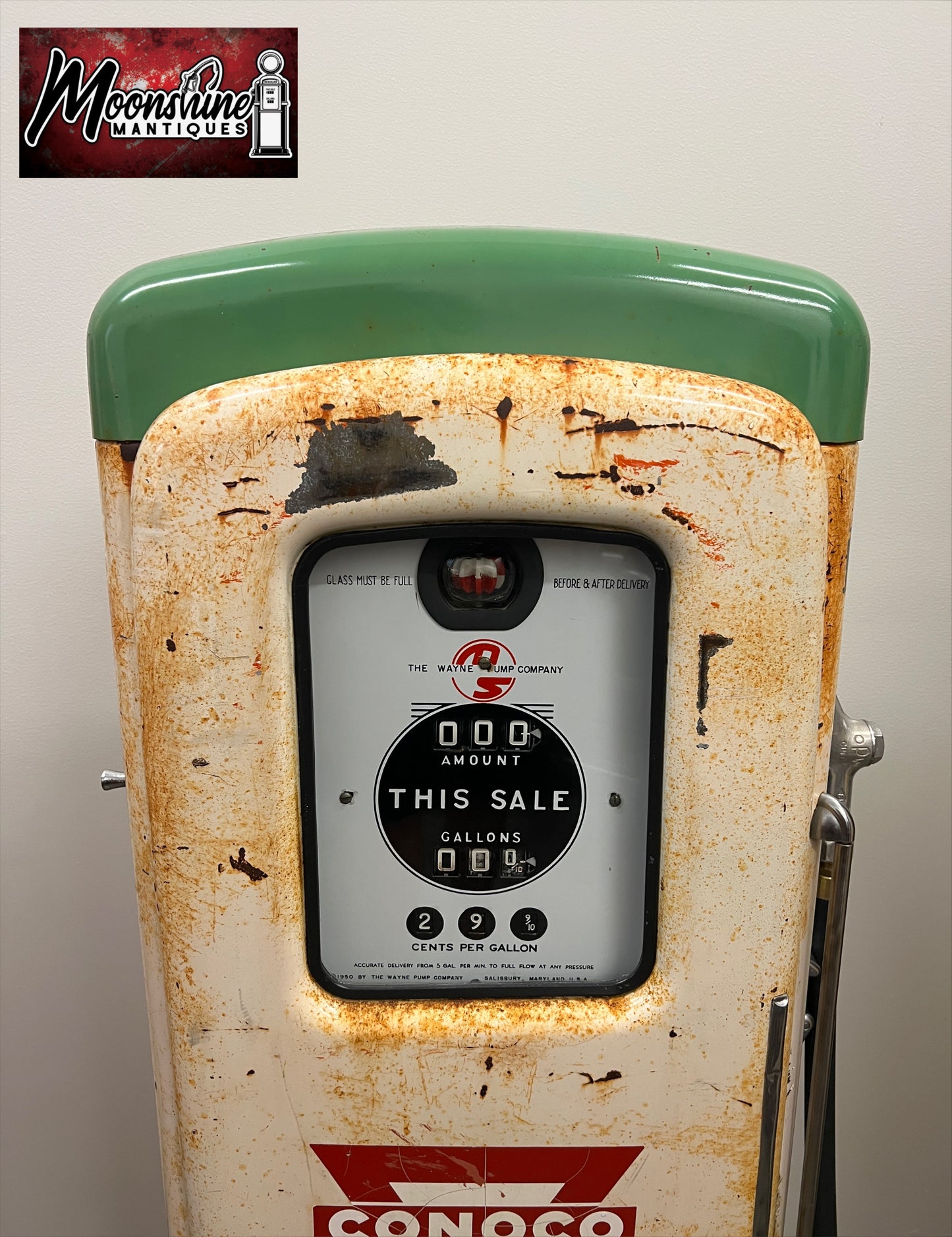 Rustoration 1950’s CONOCO Wayne 80 Gas Pump - Shipping Available!