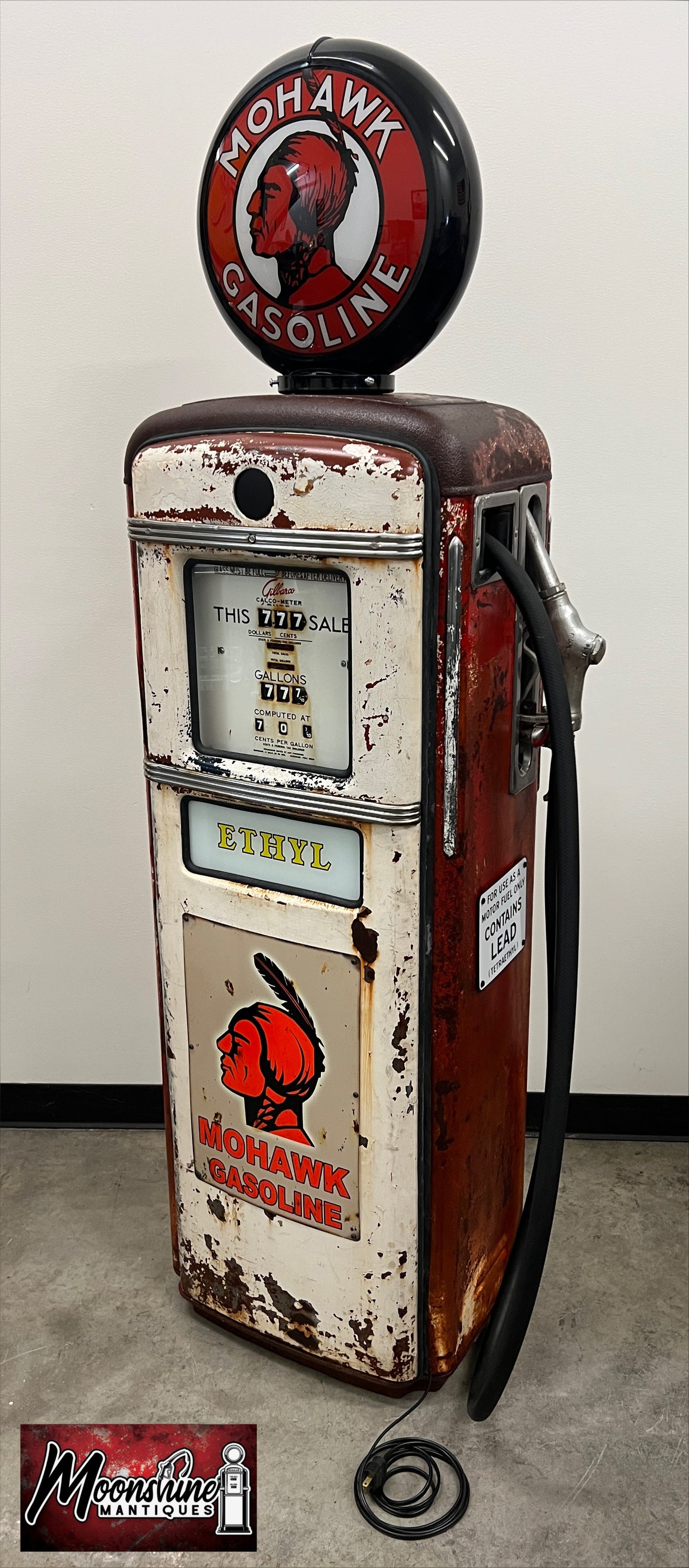 1950’s MOHAWK GASOLINE Gilbarco Gas Pump - Rustoration - Shipping Available!