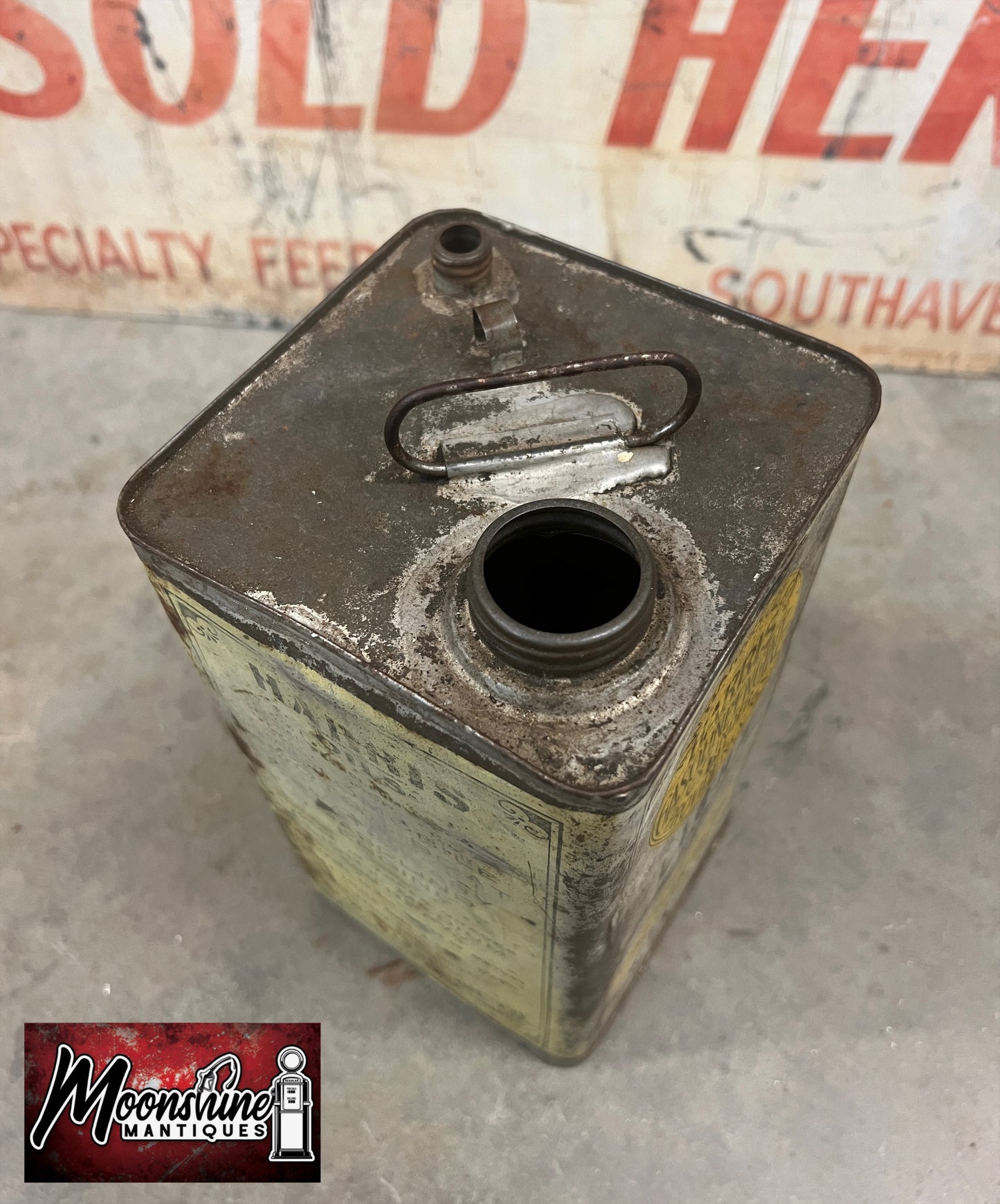 RARE Early 1900's HARRIS Gasoline Engine Cylinder Oil Can - Free Shipping!