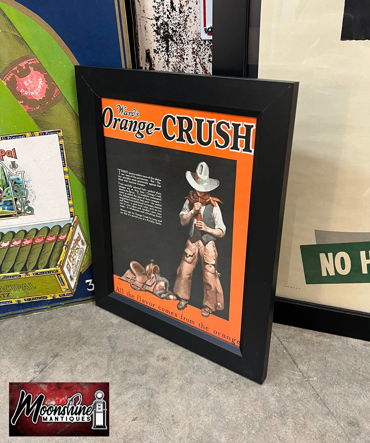 1926 Ward's ORANGE CRUSH Wood Framed Print Ad - Soda Advertising Sign - Free Shipping!