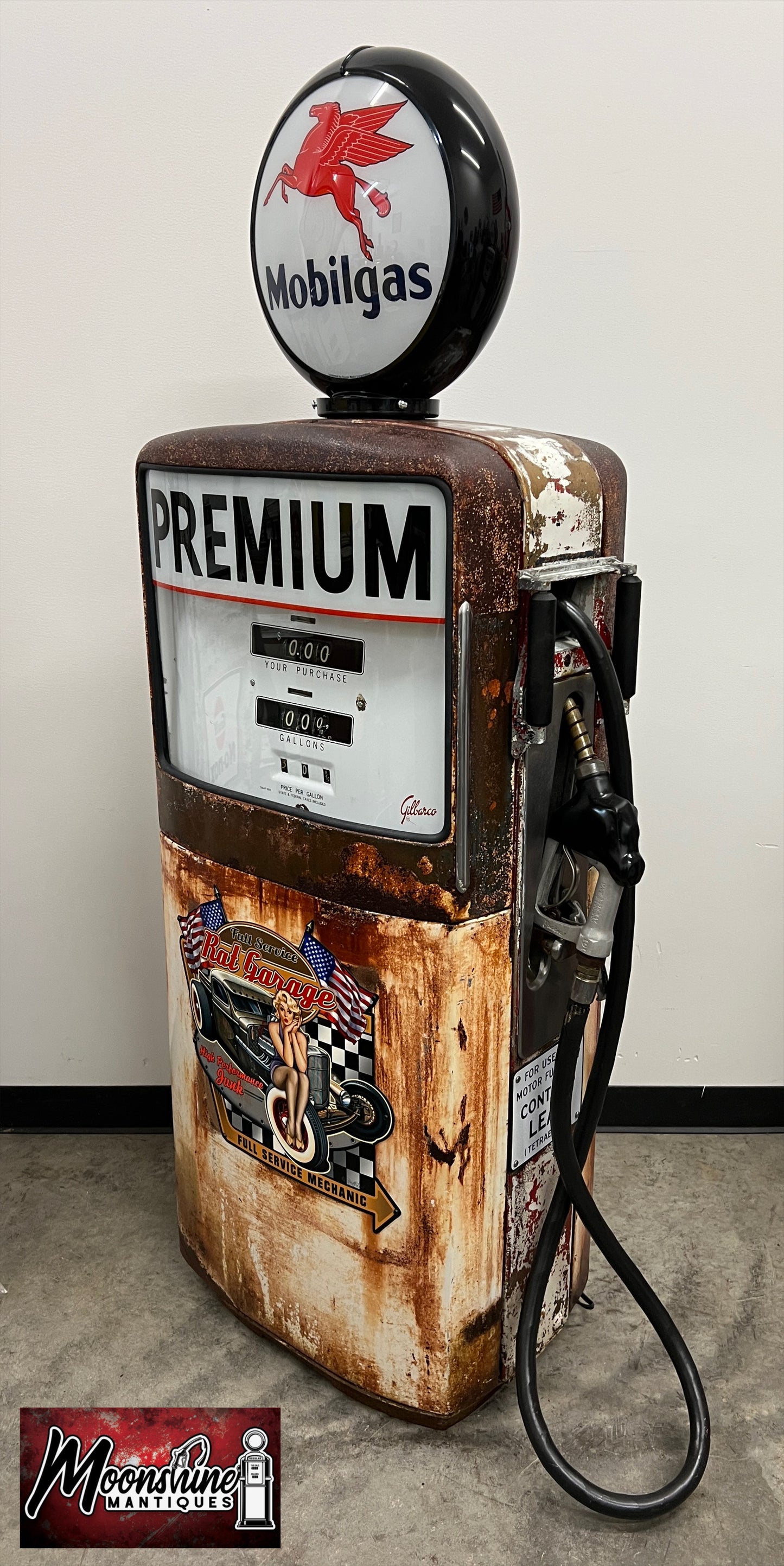 1950’s MOBIL Mobilgas Rat Rod Garage Gilbarco Gas Pump - Rustoration - Shipping Available!