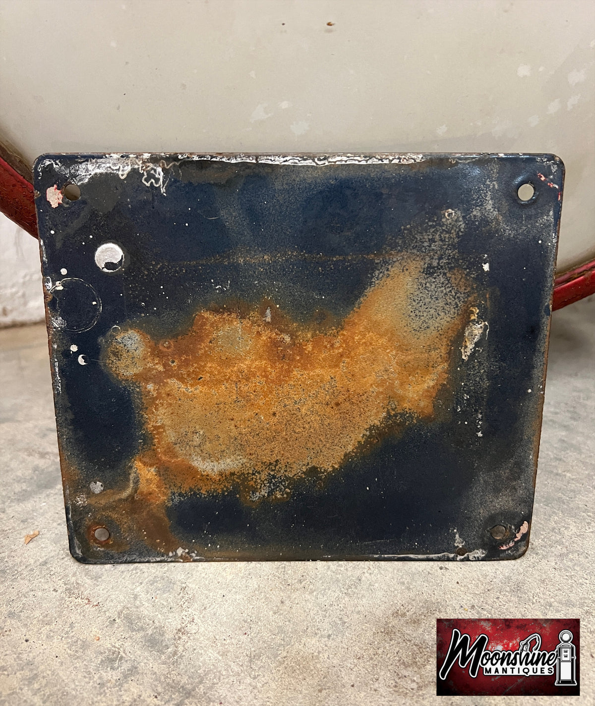 Original 1940's CONTAINS LEAD Porcelain Gas Pump Sign - Free Shipping!