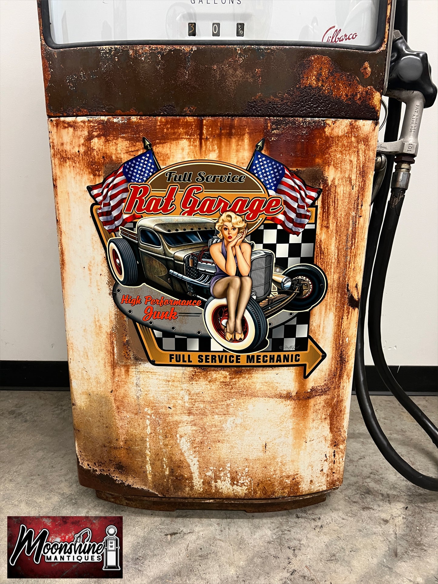 1950’s PURE FIREBIRD Rat Rod Garage Gilbarco Gas Pump - Rustoration - Shipping Available!