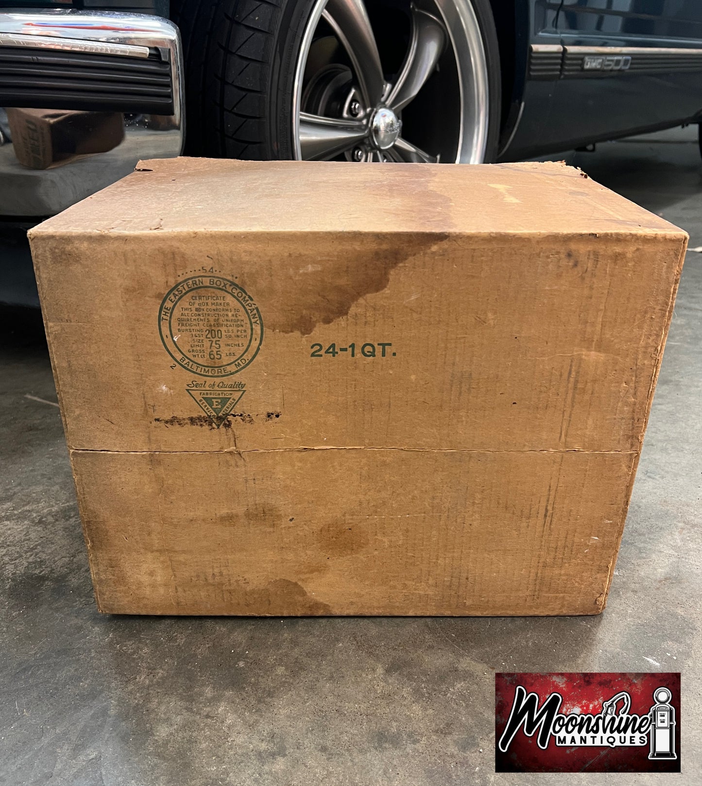 RARE - Vtg. 1960's SOUTHERN QUEEN Motor Oil Can Case Box - Gas & Oil - Free Shipping!