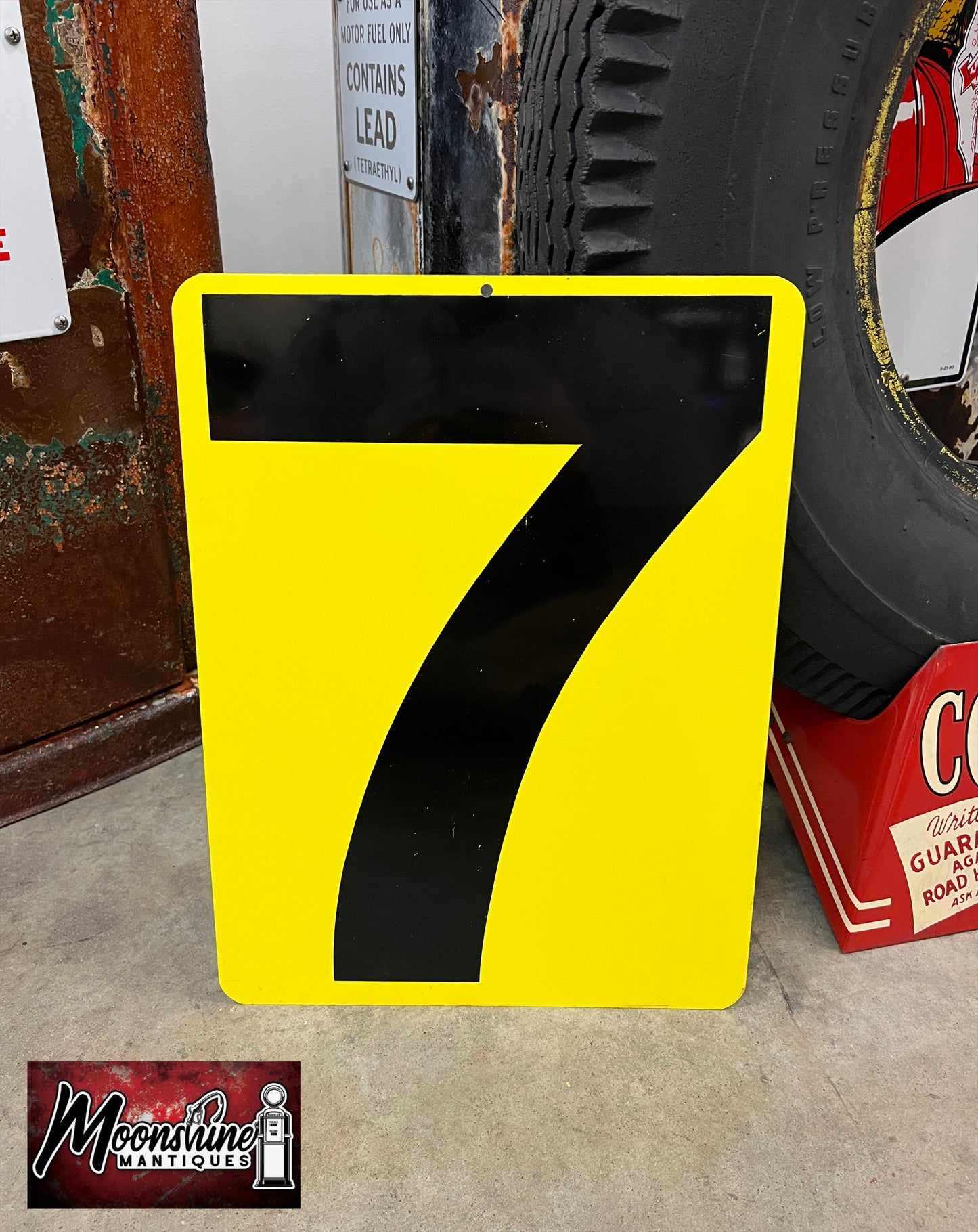 NOS - Vtg. 1970's SHELL GASOLINE Service Station Price Sign Numbers - 7 /6 - Free Shipping!