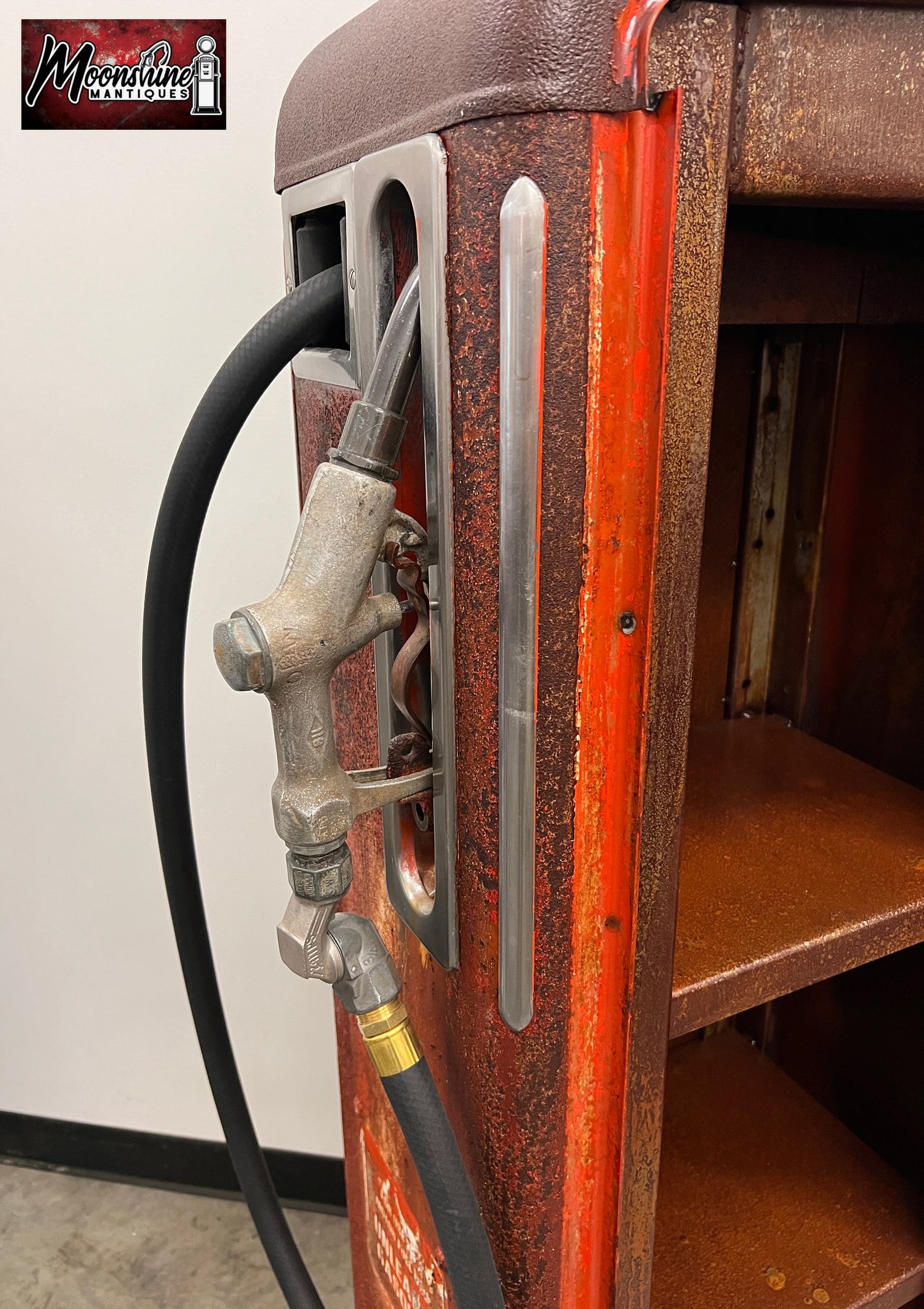 Rustoration 1950’s MUSGO GASOLINE Gilbarco Gas Pump w/ Shelves - Free Shipping!