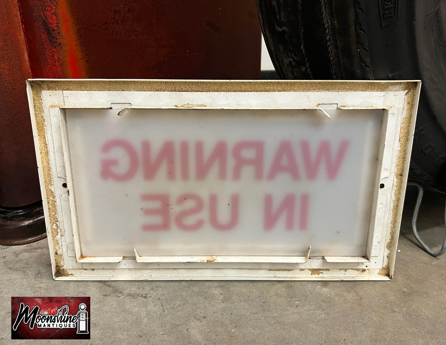 Vtg "WARNING IN USE" Hospital X-Ray Sign - Free Shipping!